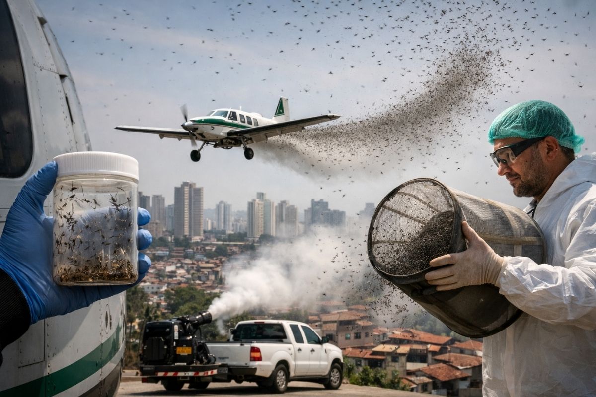 Brasil amplia combate à dengue com mosquitos Aedes aegypti portando Wolbachia; biofábrica em Curitiba reforça inovação e saúde pública nacional sustentável.