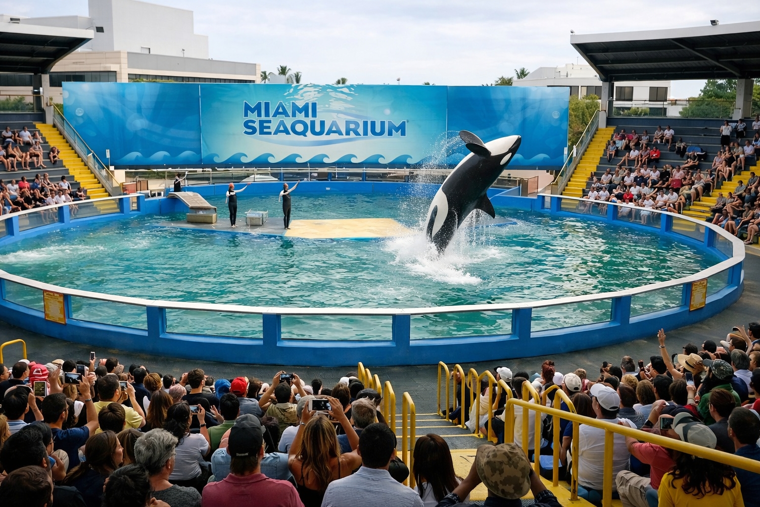 Miami Seaquarium (EUA) - Orca Lolita - parque - mar do Pacífico