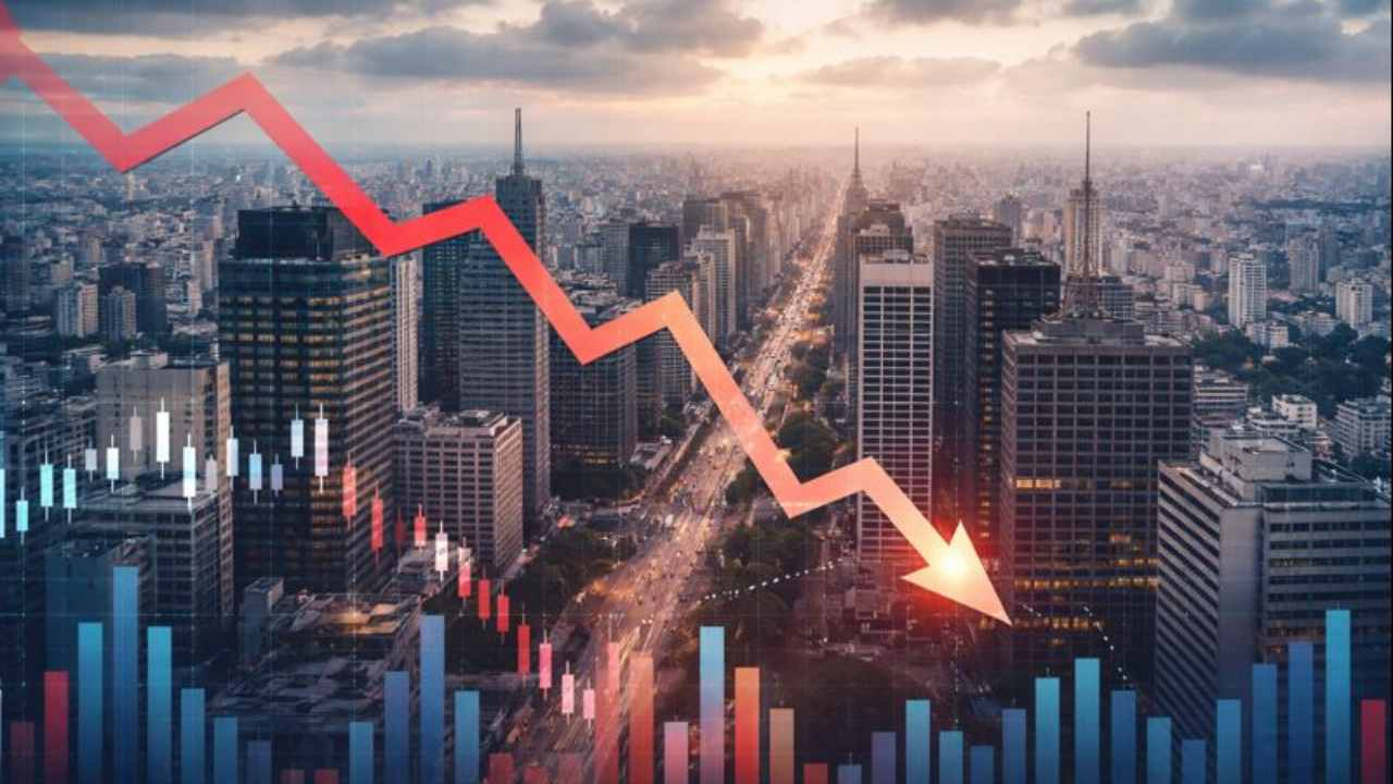 PIB brasileiro sofre com estagnação econômica após crises econômicas, desvalorização do real e baixa produtividade ao longo da última década.