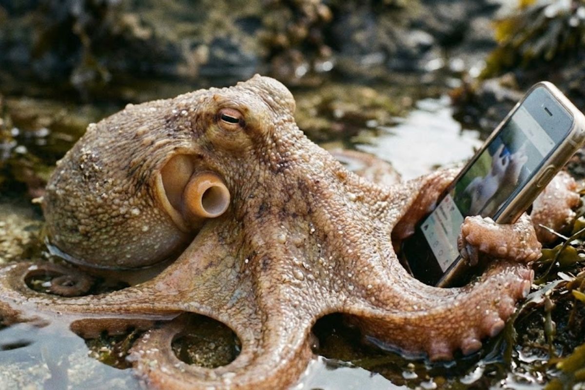 Pesquisador de Oxford discute como polvos poderiam criar civilizações após uma extinção humana, citando inteligência, uso de ferramentas, camuflagem e comunicação por cores em um cenário pós-humano.