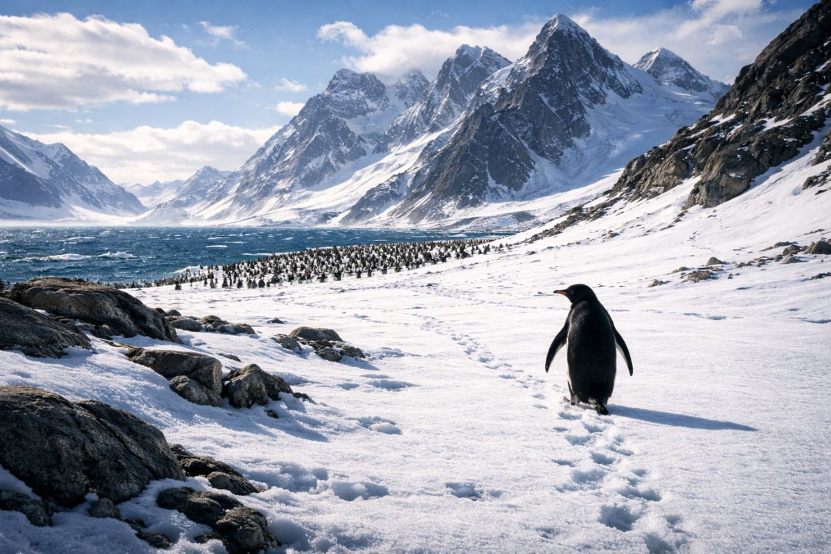 Pinguim-de-adélia se afasta da colônia na Antártida e caminha 70 km rumo às montanhas, em cena de 2007 narrada por Herzog como “morte certa”, e só no fim isso viralizou (2)