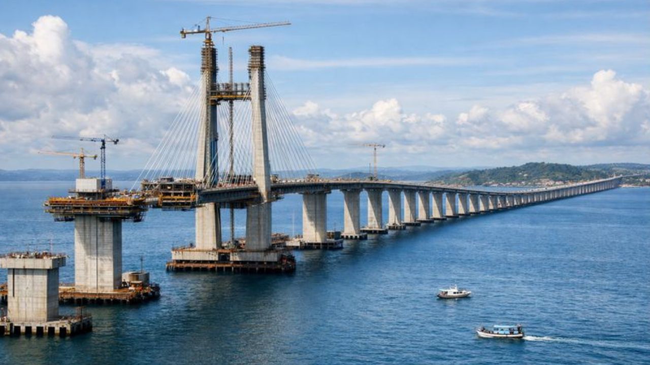 Com 12,4 km, a Ponte Salvador–Itaparica será a maior ponte sobre o mar da América Latina e um marco da construção na Bahia.
