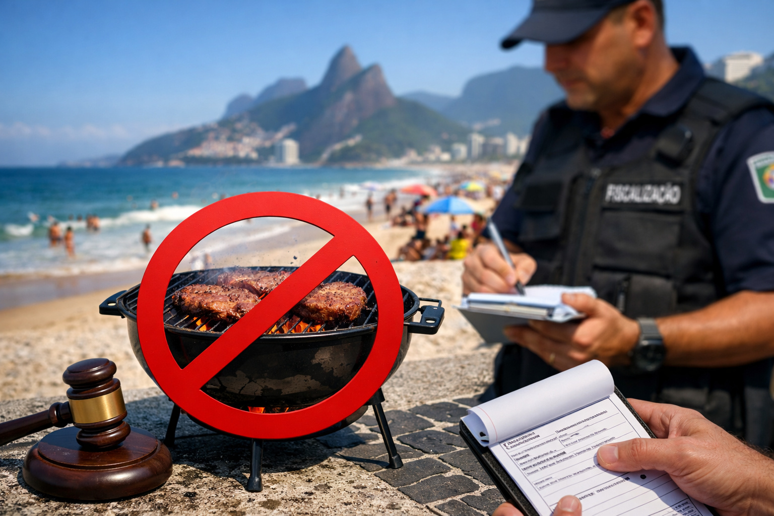 Pouca gente sabe, mas decreto no Rio de Janeiro proíbe churrasco em praias e parques e autoriza multa e apreensão