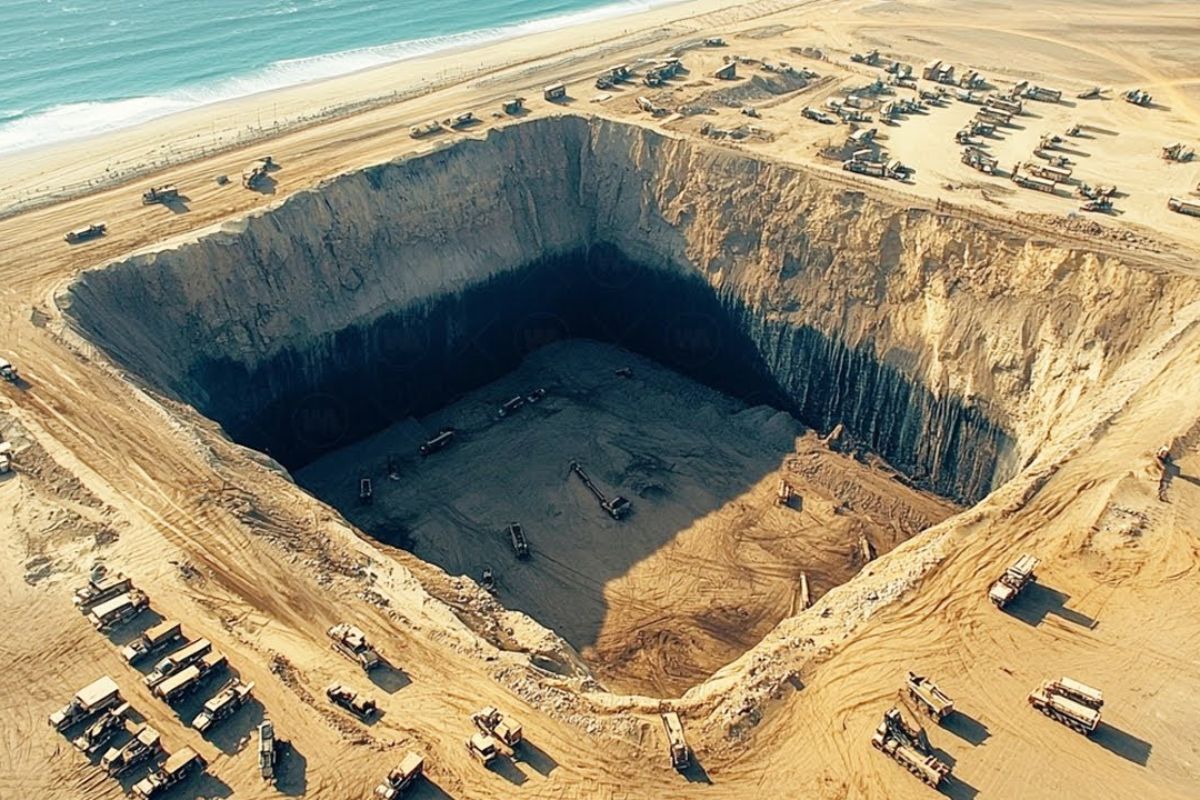 Ilha some do mapa quando a areia vira negócio: concreto, caminhões e sumiço expõem como a extração clandestina redesenha territórios e encarece obras.