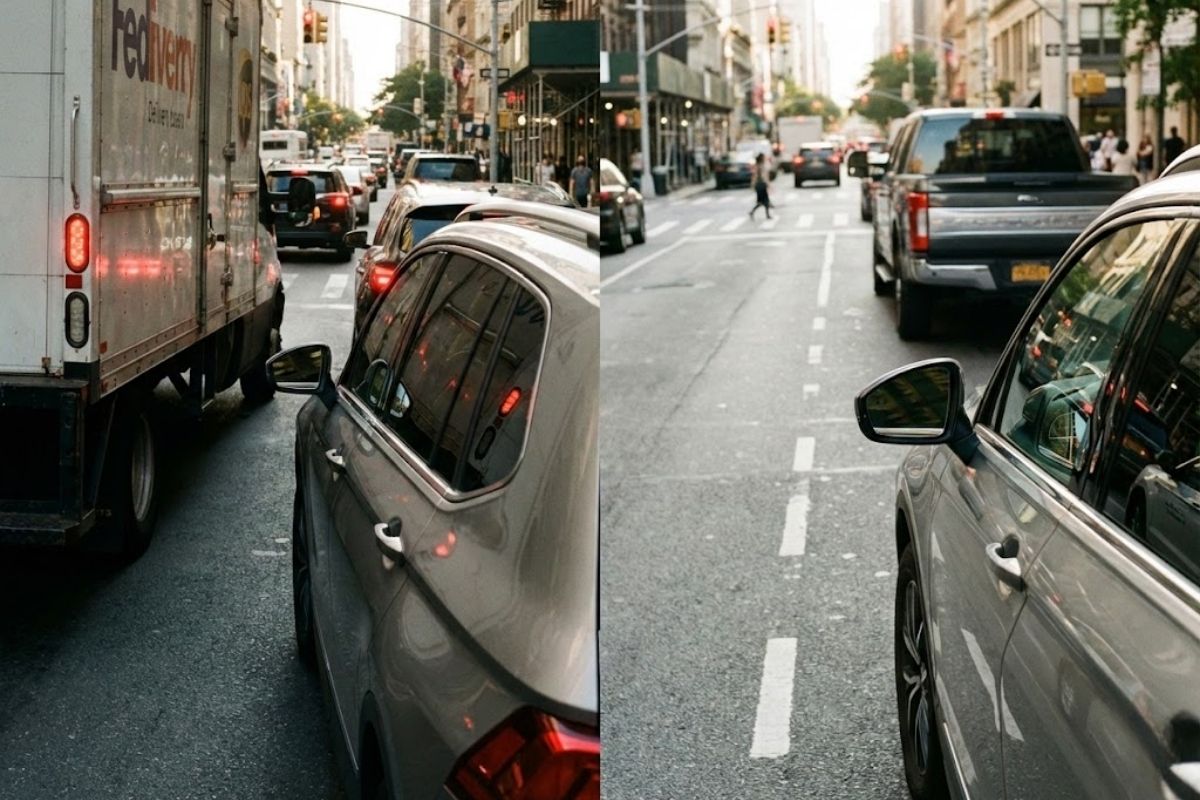 Retrovisor dobrado pode ser armadilha ao estacionar o carro. Espelho lateral aberto melhora ponto cego e visibilidade do motorista, aumentando segurança.