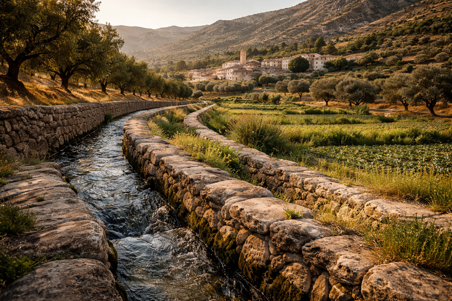 Com mais de 1.000 quilômetros de canais, muros de pedra e acequias escavadas à mão, a Espanha manteve regiões áridas produtivas por séculos e criou um dos maiores sistemas hidráulicos históricos da Europa