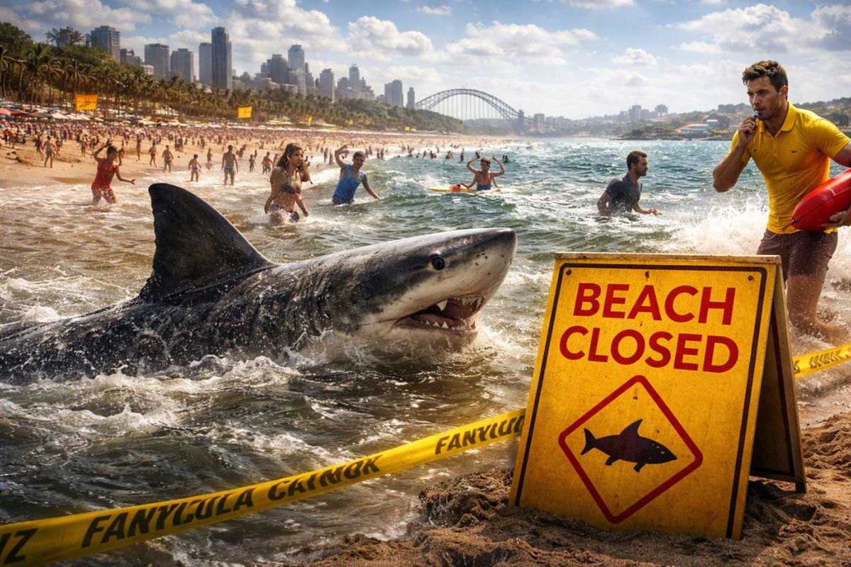 Sydney viveu 48 horas de tensão no mar quatro ataques de tubarão após chuvas turvarem a água, menino de 12 anos ferido, surfista crítico e mais de 28 praias fechadas