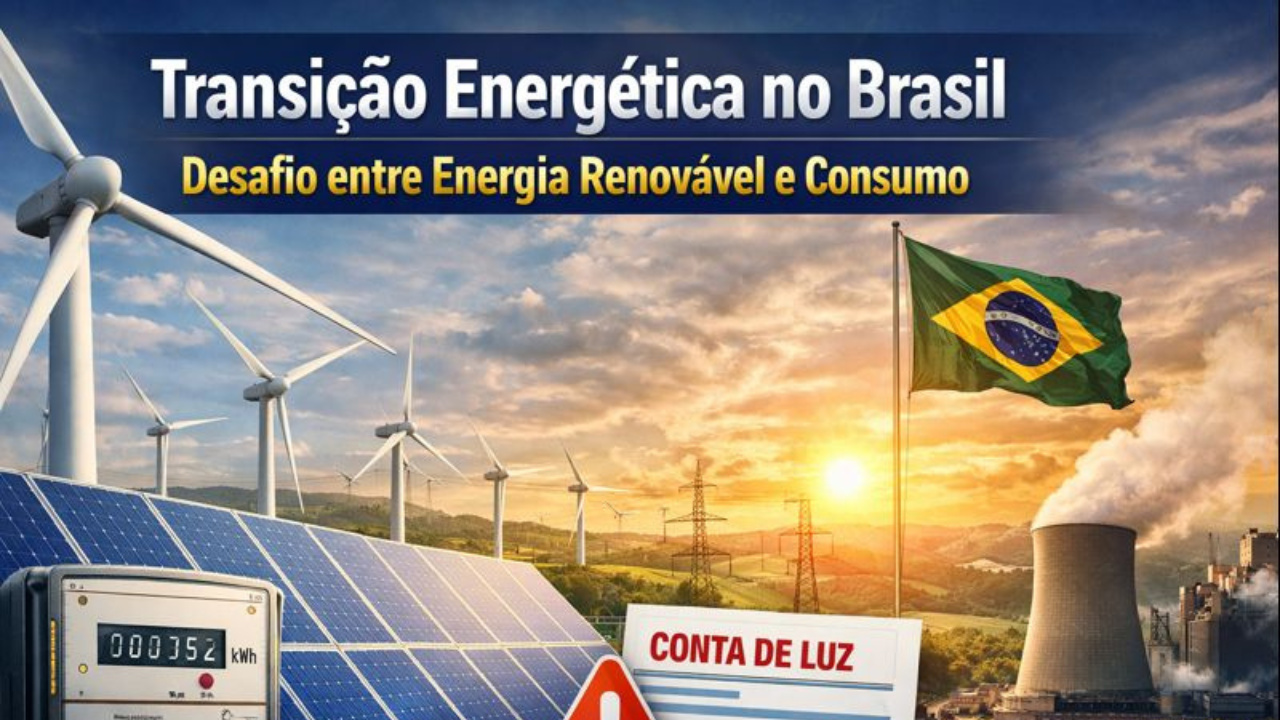Transição energética avança, mas falta equilíbrio entre geração e consumo de energia renovável, pressionando tarifas e exigindo planejamento.