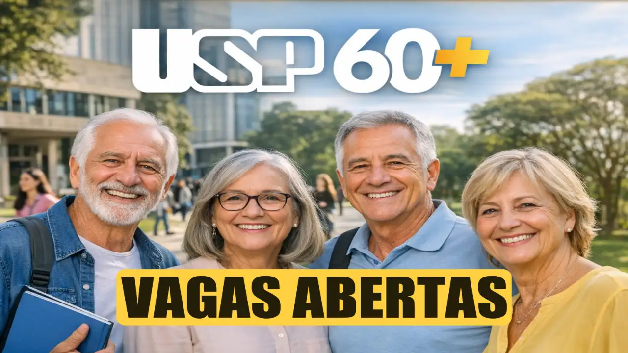 USP - a melhor universidade do Brasil, busca pessoas com mais de 60 anos para preencher 6,5 mil vagas em cursos gratuitos em psicologia, direito, marketing, jornalismo e mais