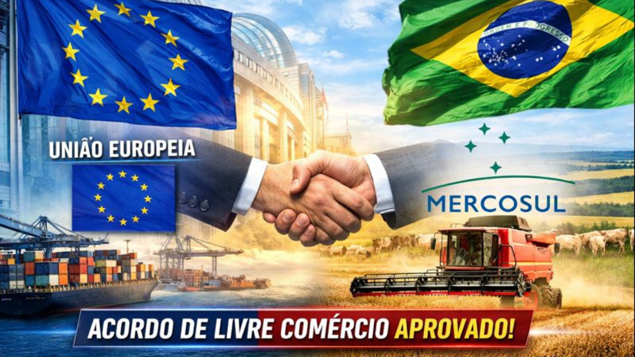 Acordo de livre comércio entre União Europeia e Mercosul avança após ratificação política no Conselho Europeu.