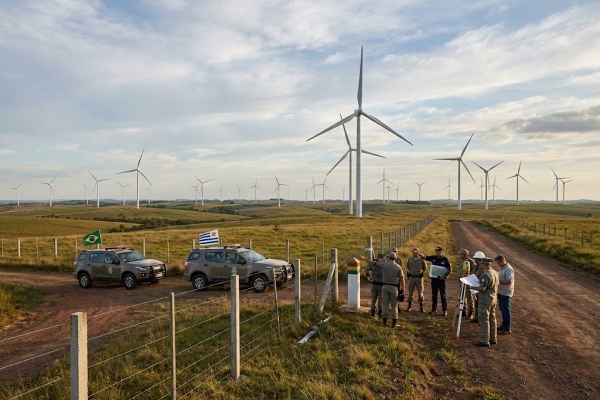 Uruguai contesta Rincão de Artigas em Santana do Livramento após Parque Eólico Coxilha Negra operar; 72 aerogeradores puxam debate de fronteira.