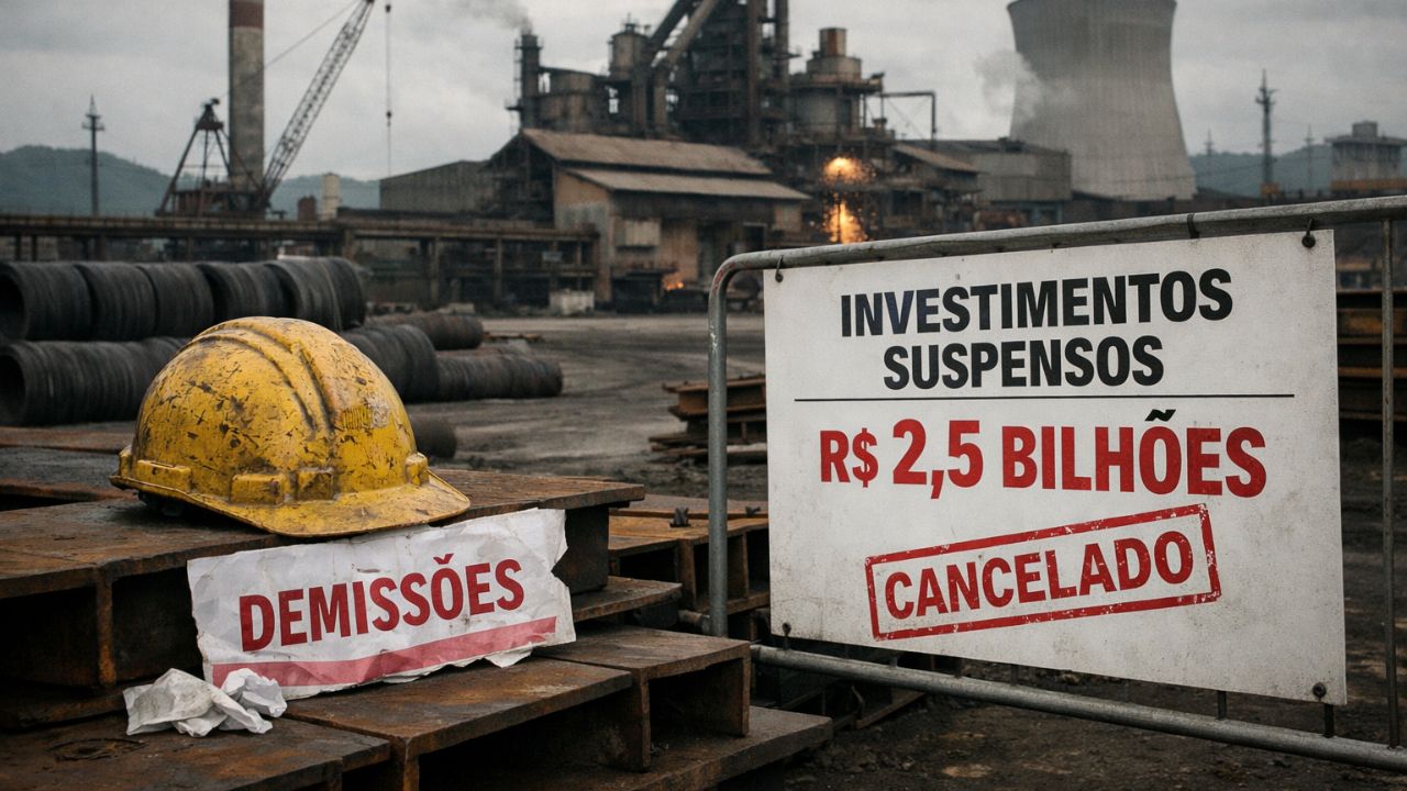Aço chinês domina mercado e empurra siderurgia brasileira para queda: setor perde 5,1 mil empregos e suspende R$ 2,5 bilhões em investimentos