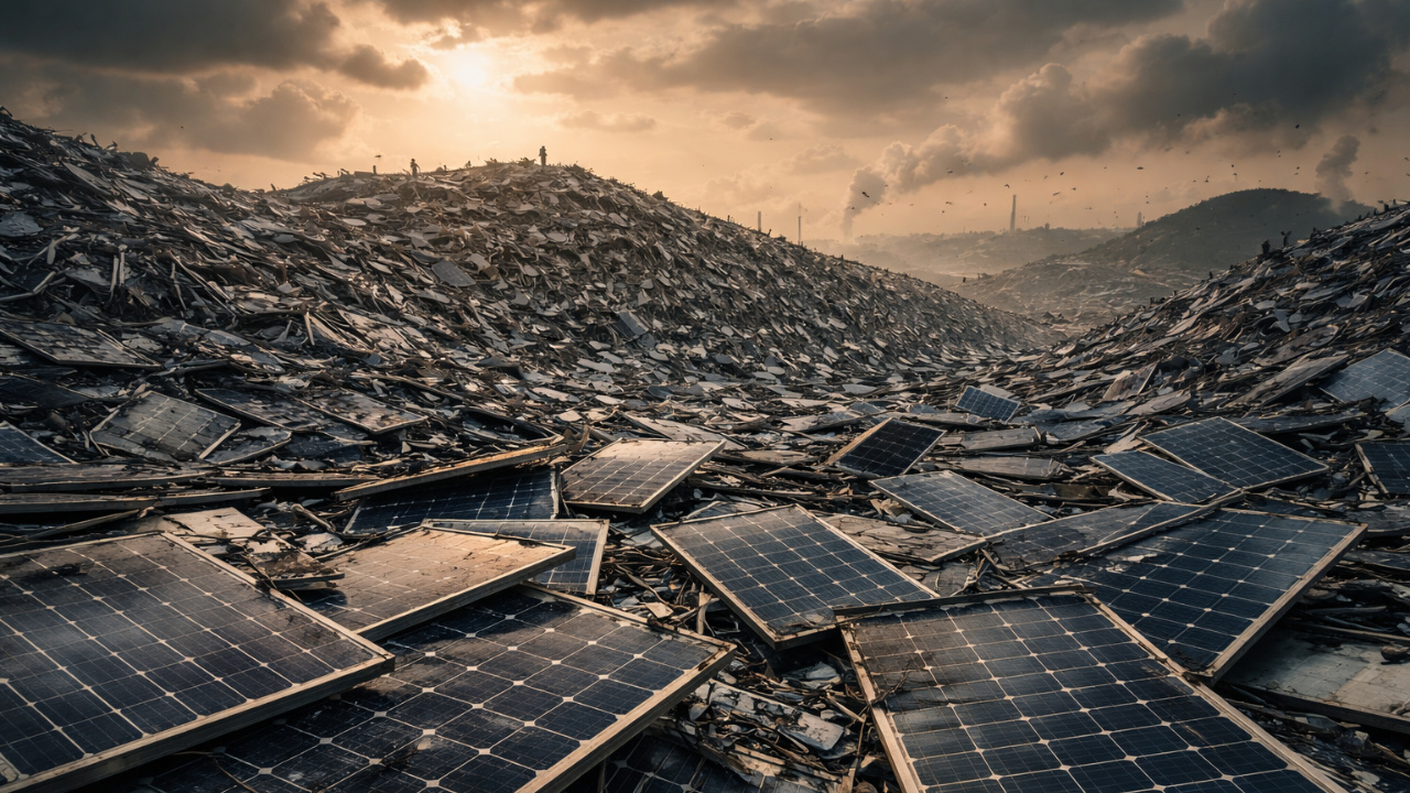 A energia solar cresce em ritmo recorde no mundo, mas esconde um problema bilionário: painéis difíceis de reciclar, superprodução chinesa, desperdício de eletricidade e uma crise ambiental que pode atingir 250 milhões de toneladas de resíduos.