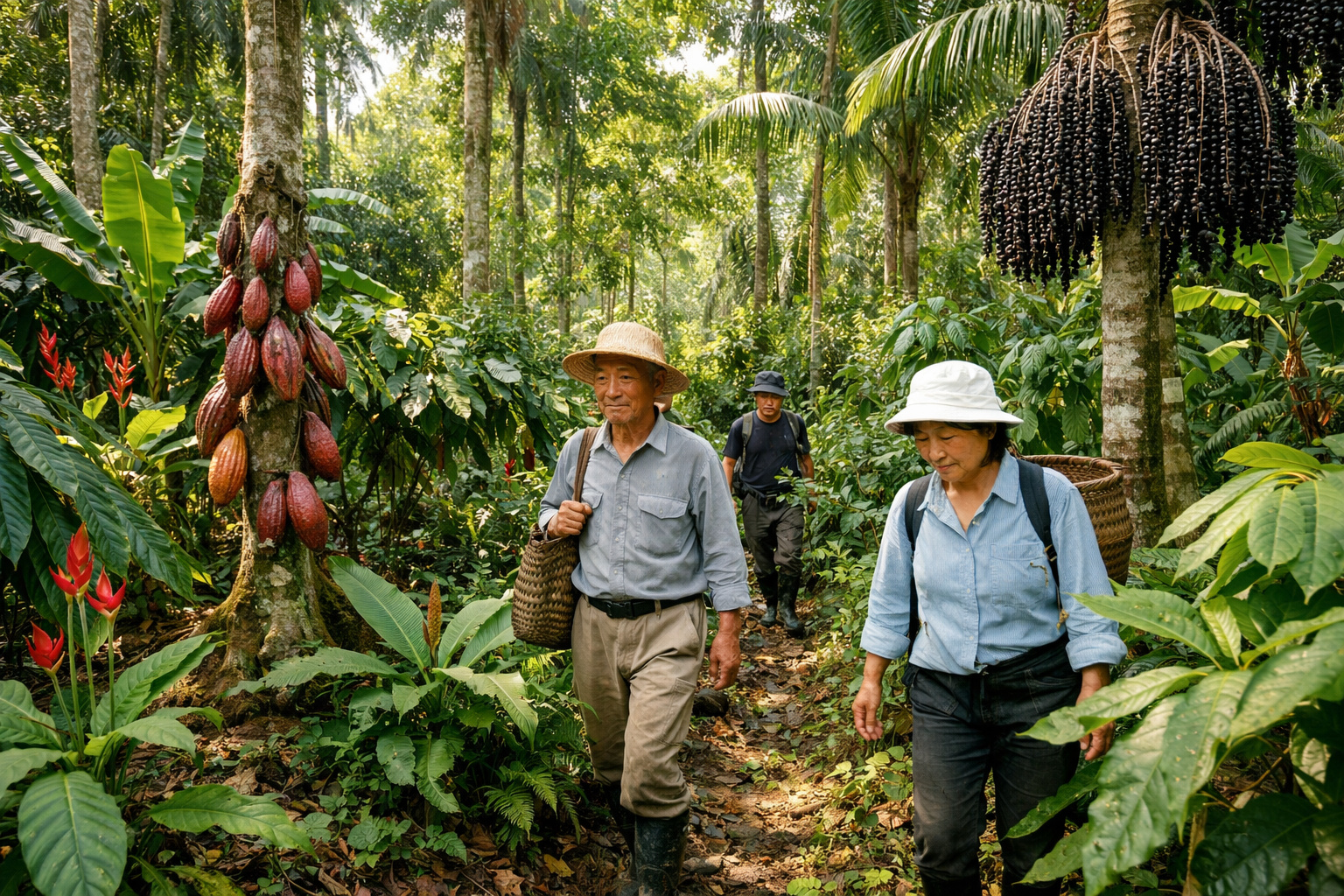 Agrofloresta sustentável criada por imigrantes japoneses em Tomé-Açu, no interior do Pará