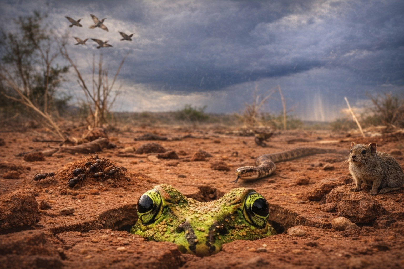 Animais da Caatinga exibem comportamentos que indicam a chegada da chuva no sertão brasileiro.