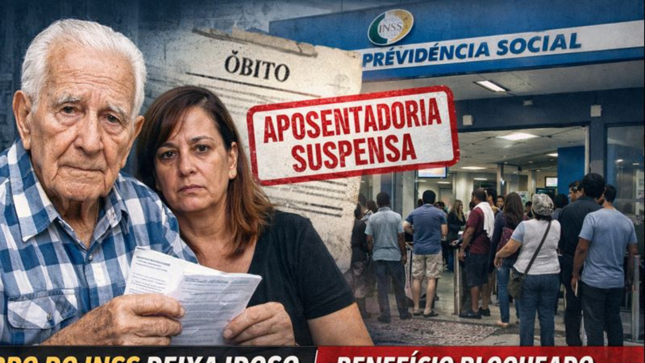 Aposentadoria suspensa por erro do INSS deixa idoso de 97 anos sem renda; benefício previdenciário foi reativado após nova prova de vida.