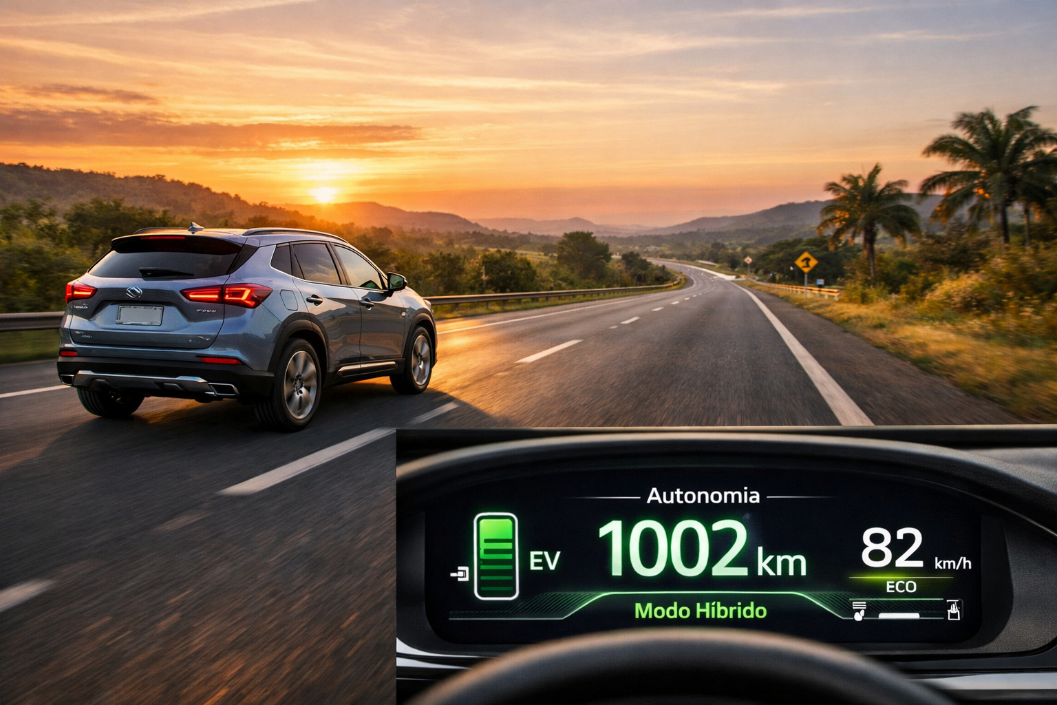 carros híbridos com alta autonomia combinada no Brasil