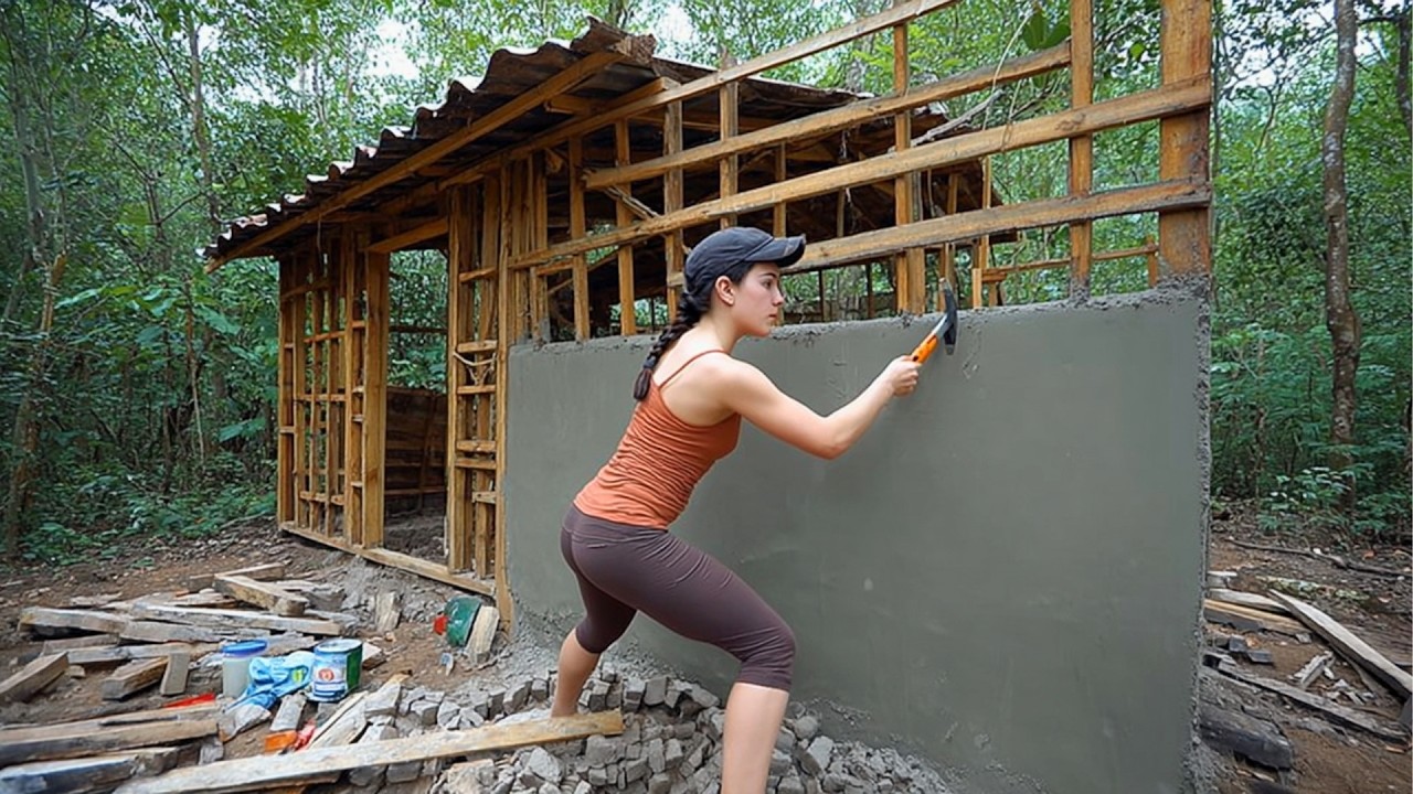 Após perder casa em incêndio, mulher constrói novo lar na selva em apenas 90 dias, vive isolada da civilização e transforma a tragédia em refúgio autossuficiente do zero