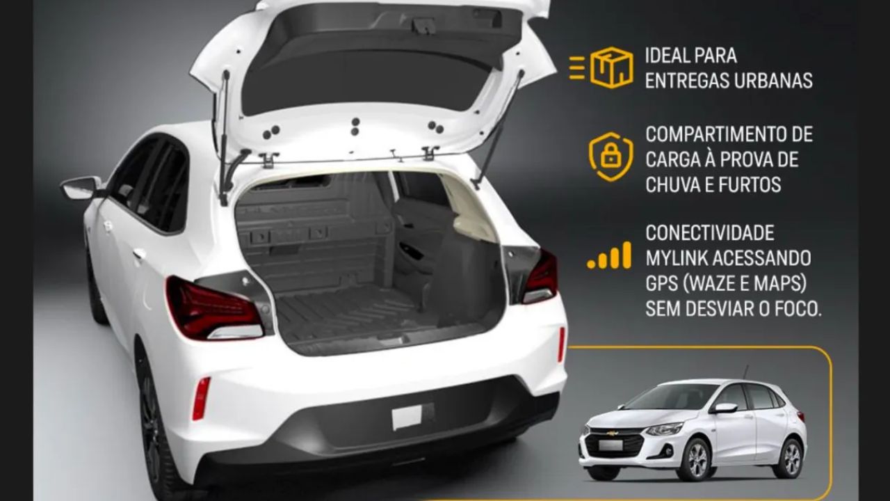 Chevrolet Onix Log é o hatch sem banco do passageiro criado para entregas urbanas, com motor 1.0, tecnologia e foco comercial.