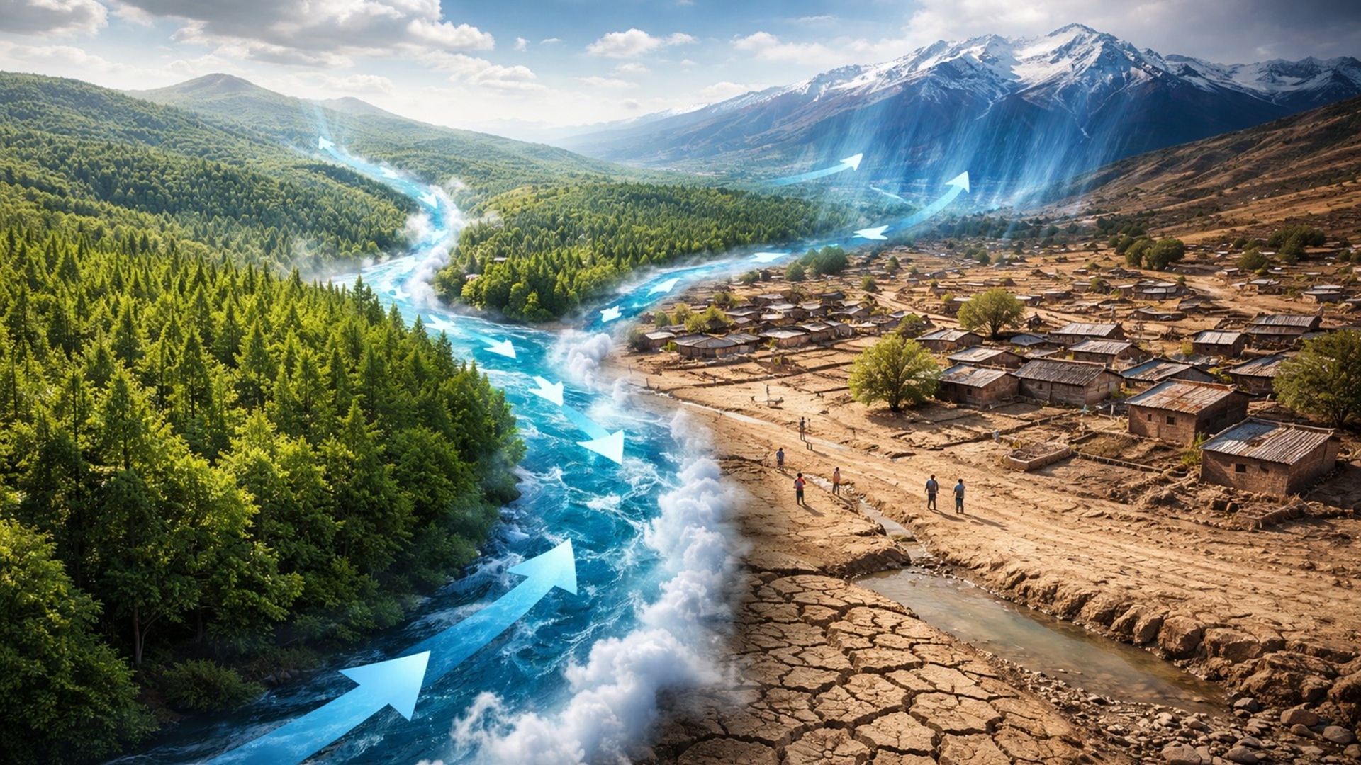 Reflorestamento na China redistribui água, reduz oferta hídrica em 74% do país e aumenta precipitação no Planalto Tibetano, aponta estudo.