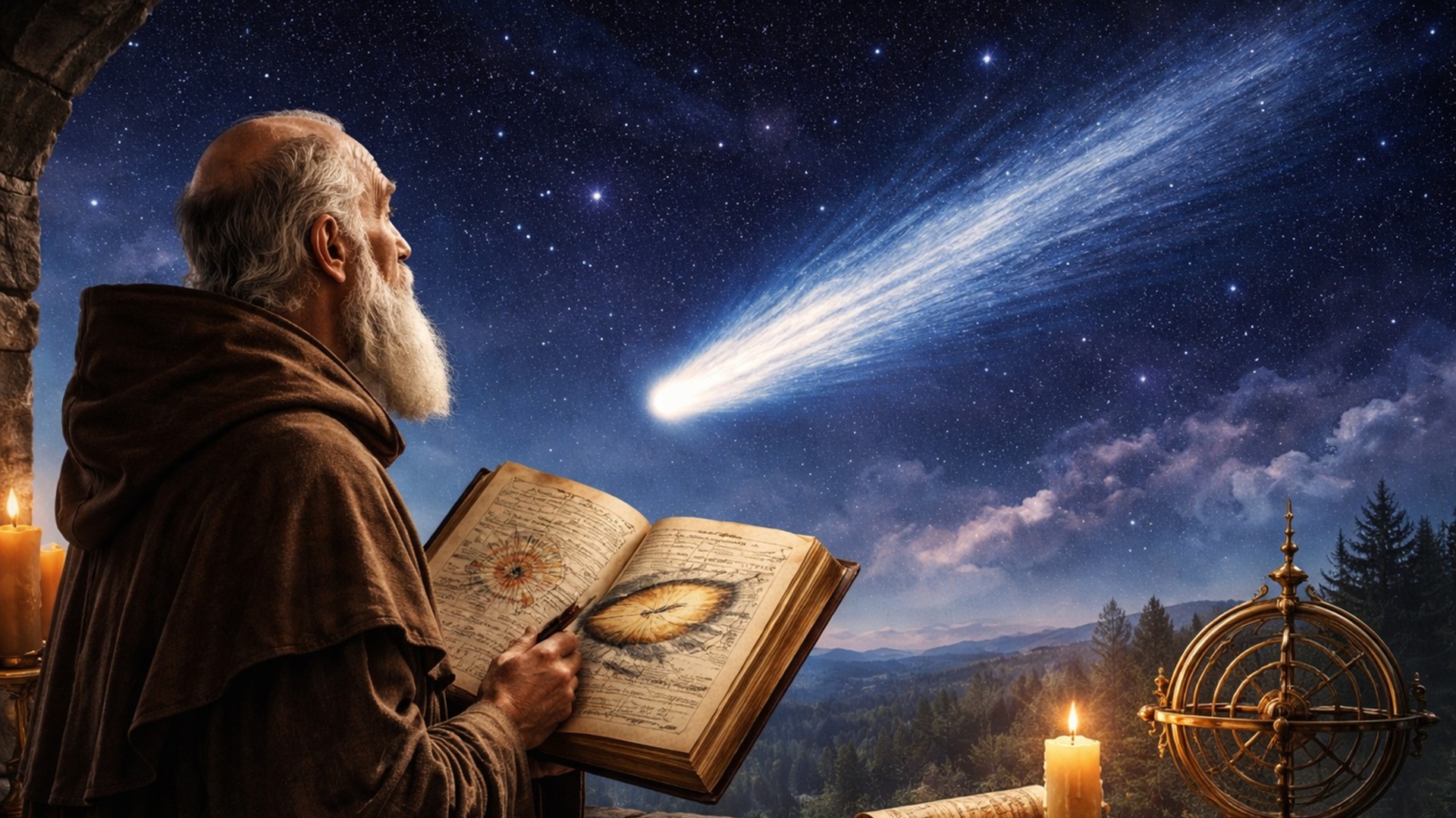 Pesquisa sugere que a periodicidade do cometa Halley foi identificada por um monge inglês no século XI, séculos antes de Edmond Halley.