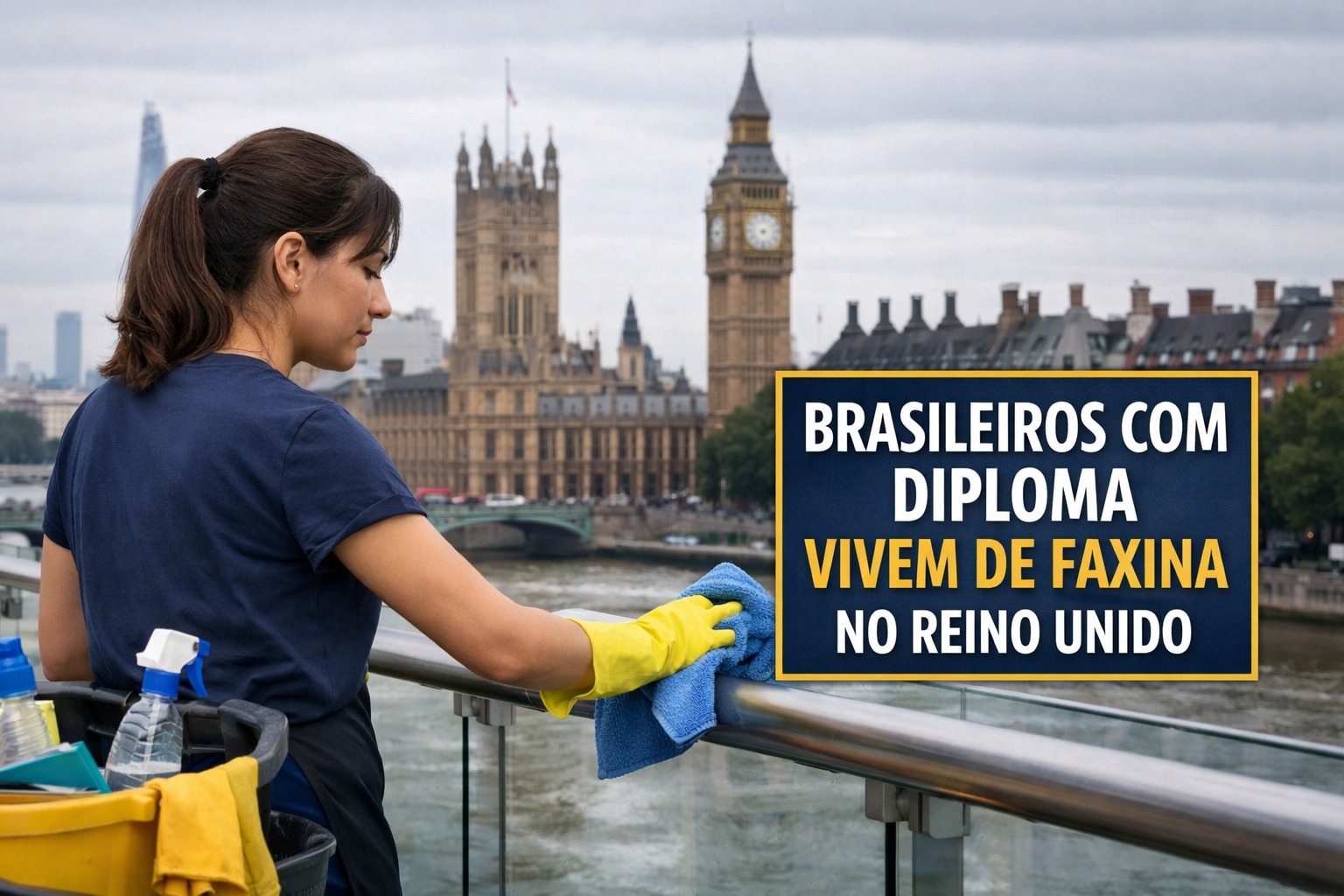 Brasileiros, Diploma, Faxina, Reino Unido