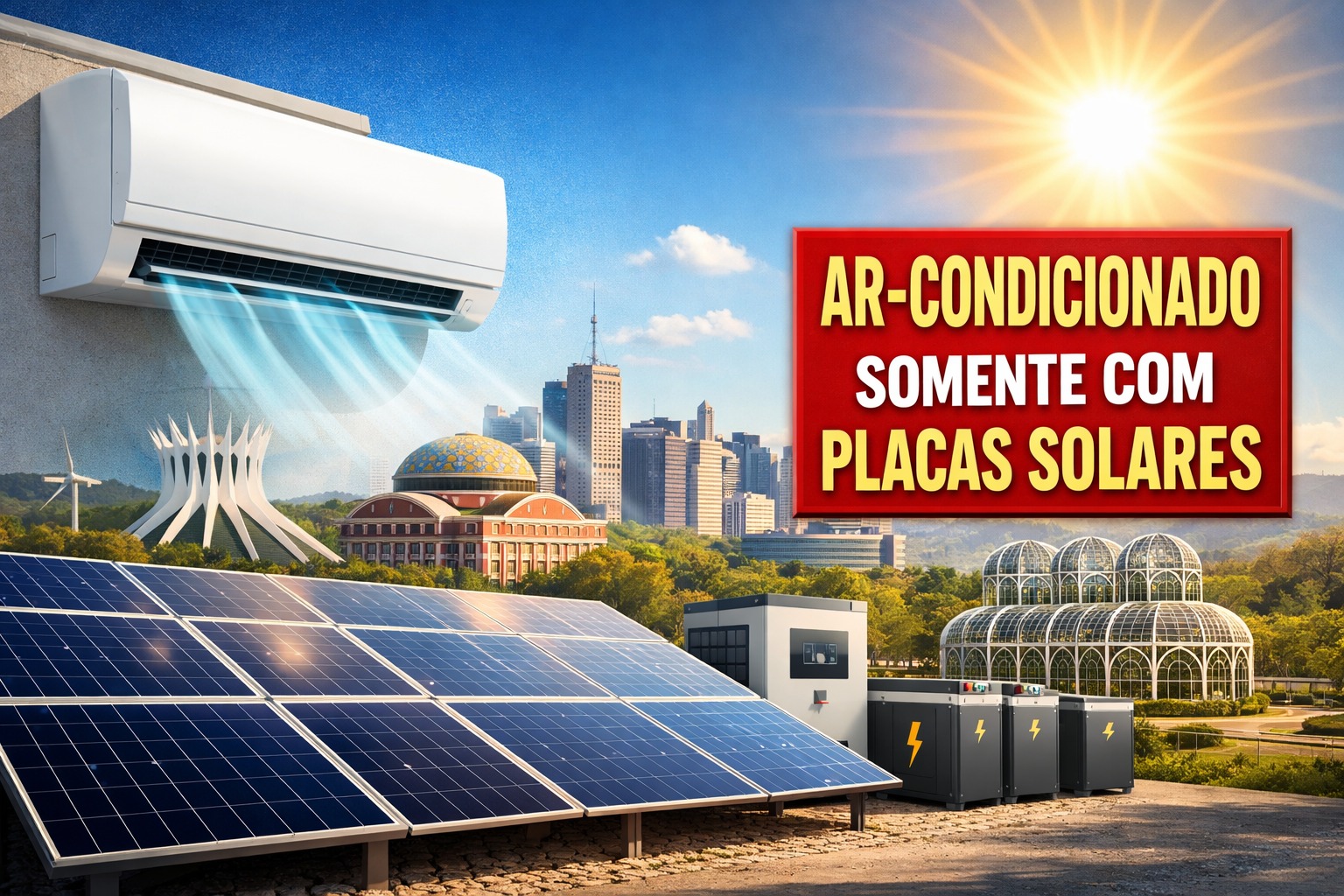Ar-condicionado, Placas solares