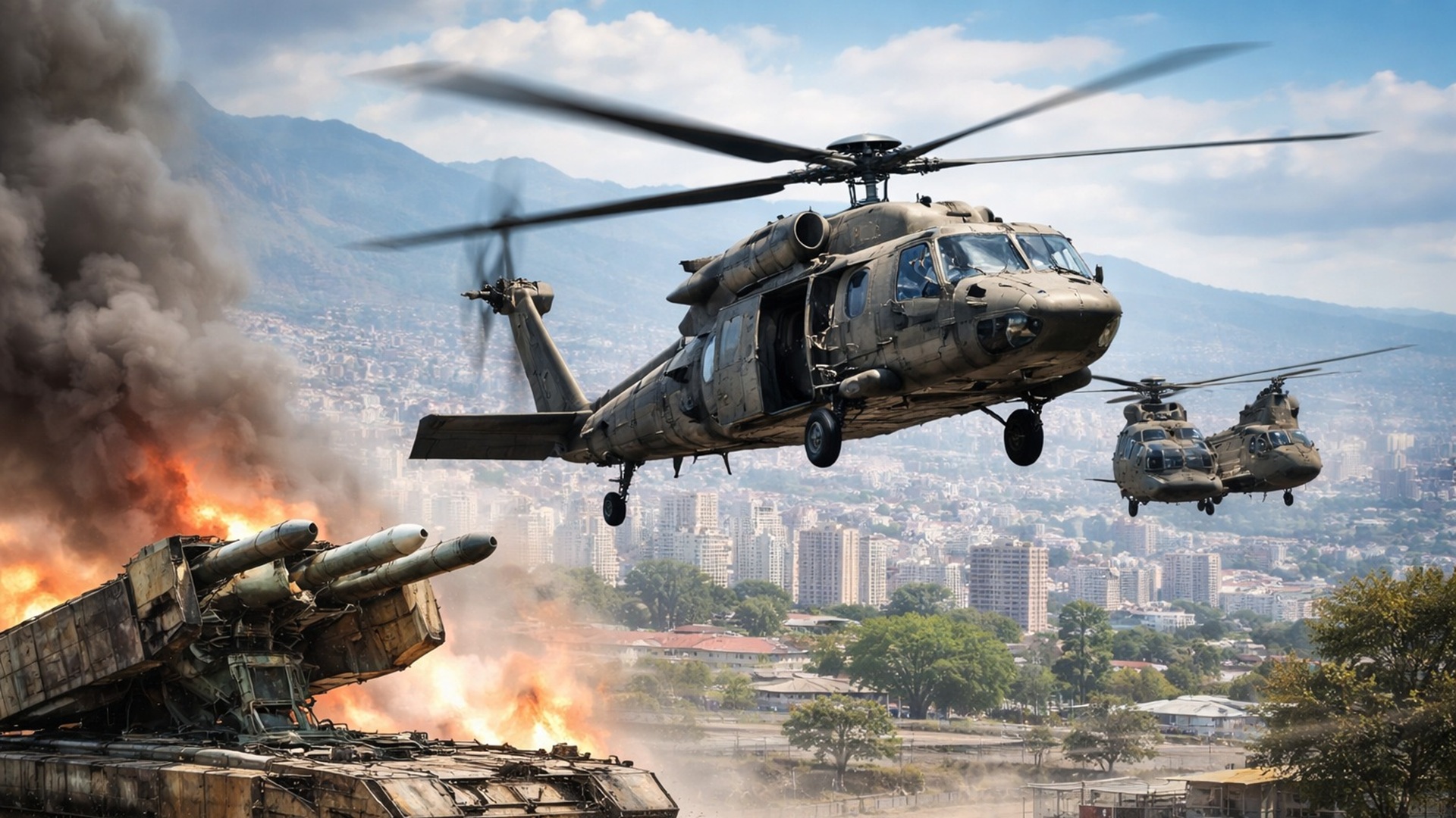 Defesa aérea da Venezuela não reagiu a helicópteros dos EUA, expondo falhas operacionais, colapso de sistemas e ausência de resposta militar durante a operação.