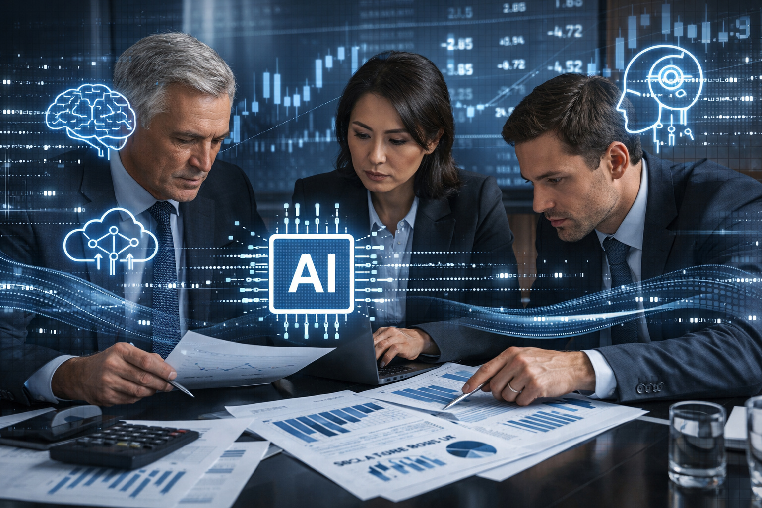 financeiros conectados a sistemas de IA