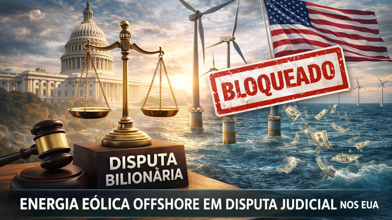 Empresas processam a administração Trump para destravar projetos de energia eólica offshore avaliados em US$ 25 bilhões, enquanto entraves regulatórios e alegações de segurança nacional ampliam a incerteza no setor.