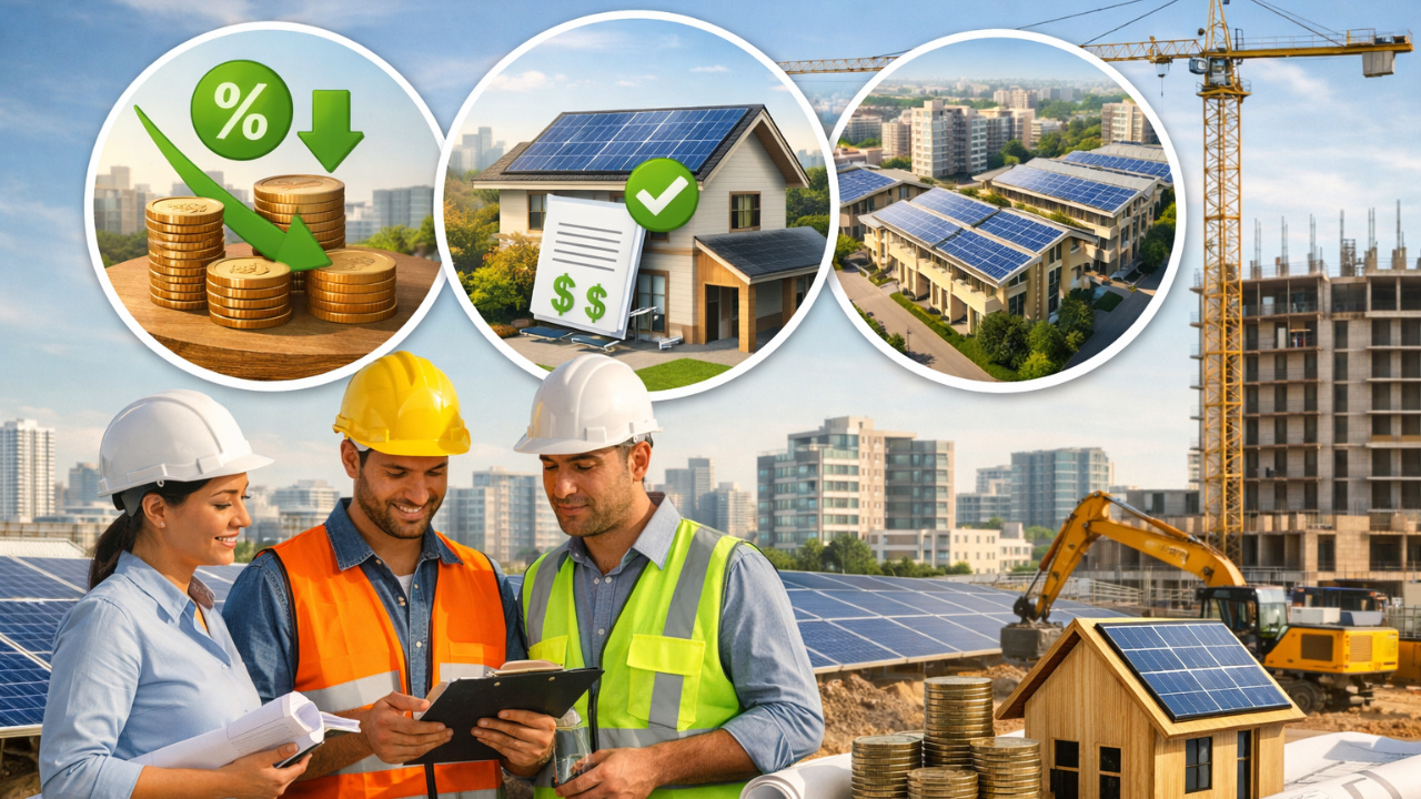 Projeto aprovado na Câmara propõe incentivos à energia solar em novas obras, com redução de taxas urbanísticas e estímulos para construtoras e prefeituras.