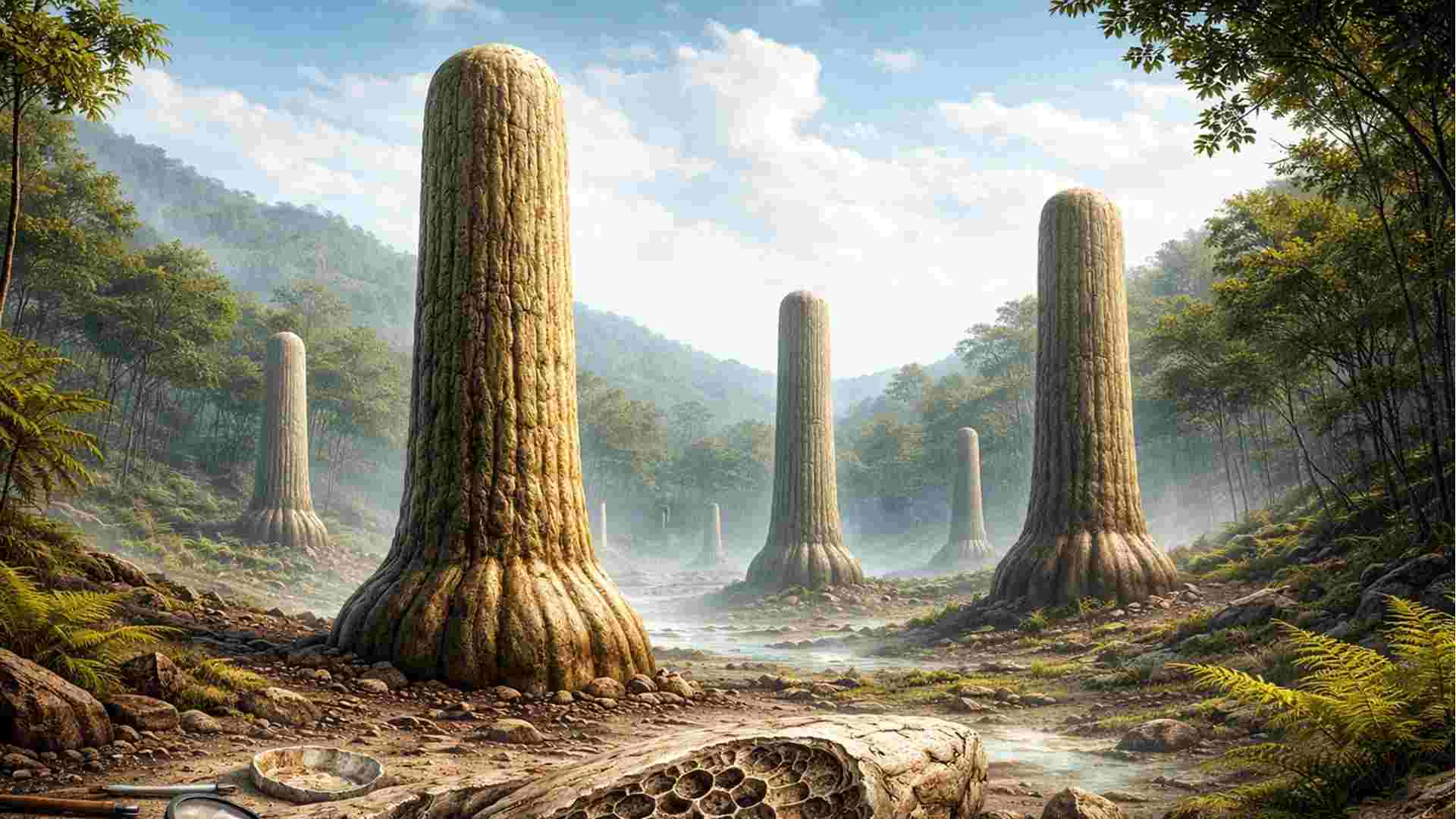 Estudo aponta que prototaxites, gigantes de até 8 metros da pré-história, pertenciam a um ramo eucariótico extinto e desconhecido.