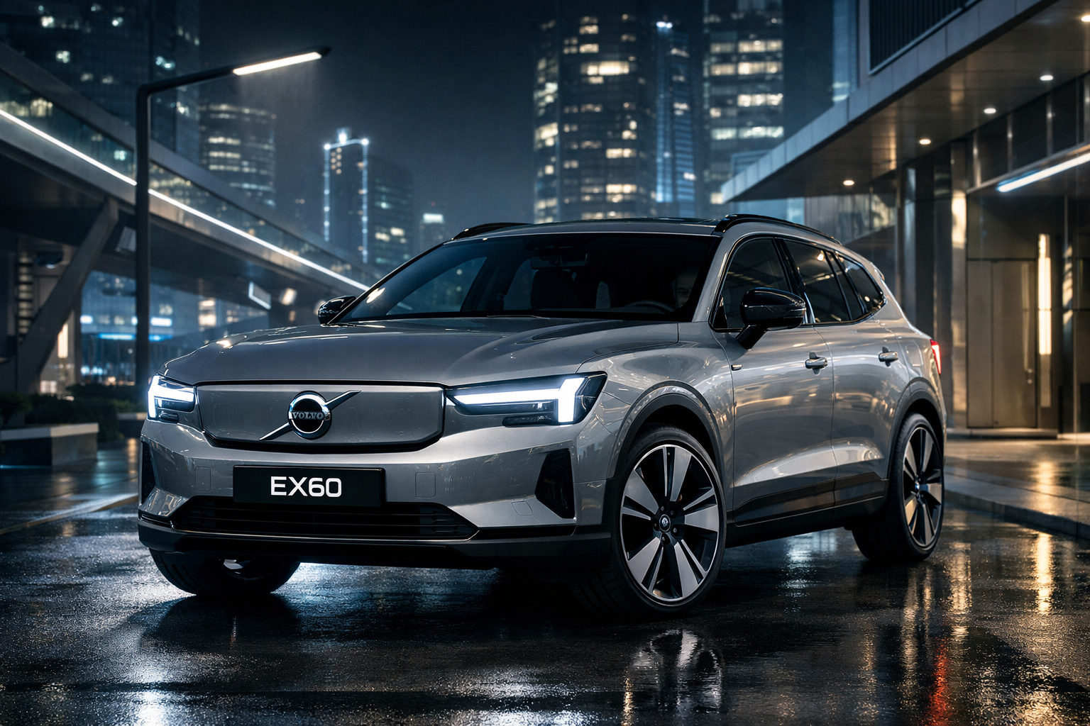 Interior tecnológico do Volvo EX60 com IA do Google