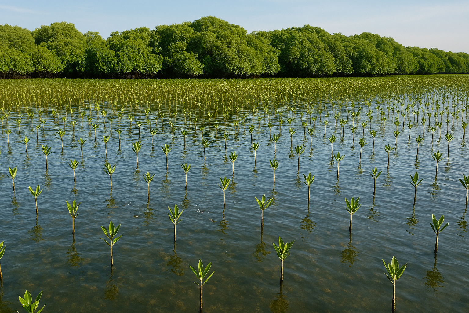 No Senegal, mais de 200 milhões de mudas de mangue foram plantadas no delta do Saloum e em Casamance, recriando mais de 12 mil hectares de manguezais, elevando estoques de peixes e camarões e transformando a região na maior restauração desse ecossistema em toda a África
