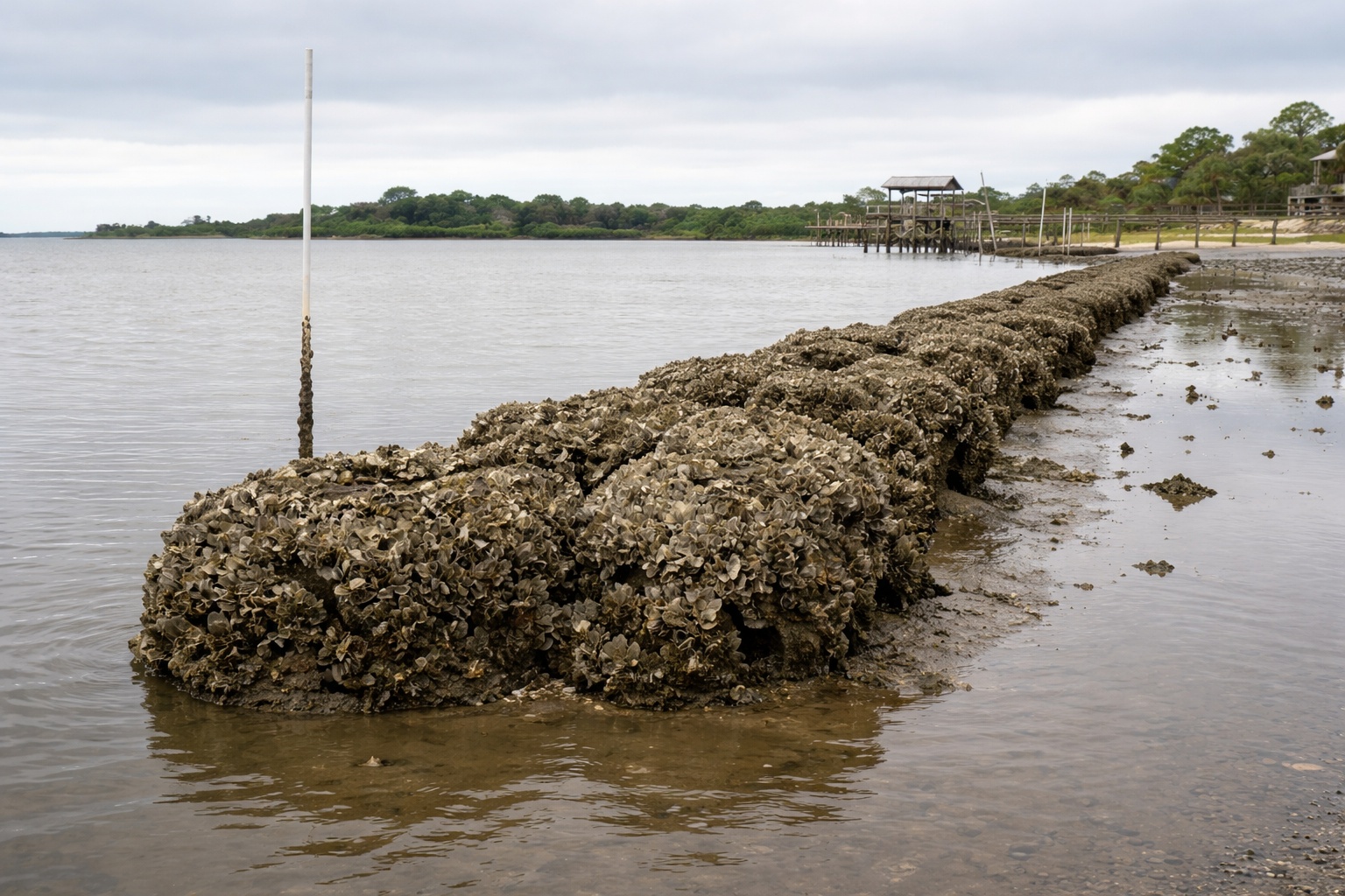 Como recifes de ostras estão segurando o oceano em Bangladesh: estruturas vivas dissipam até 76% da energia das ondas, capturam sedimentos, regeneram manguezais e protegem vilarejos em um país onde o mar já engoliu 160 mil hectares e avança até 200 metros por ano