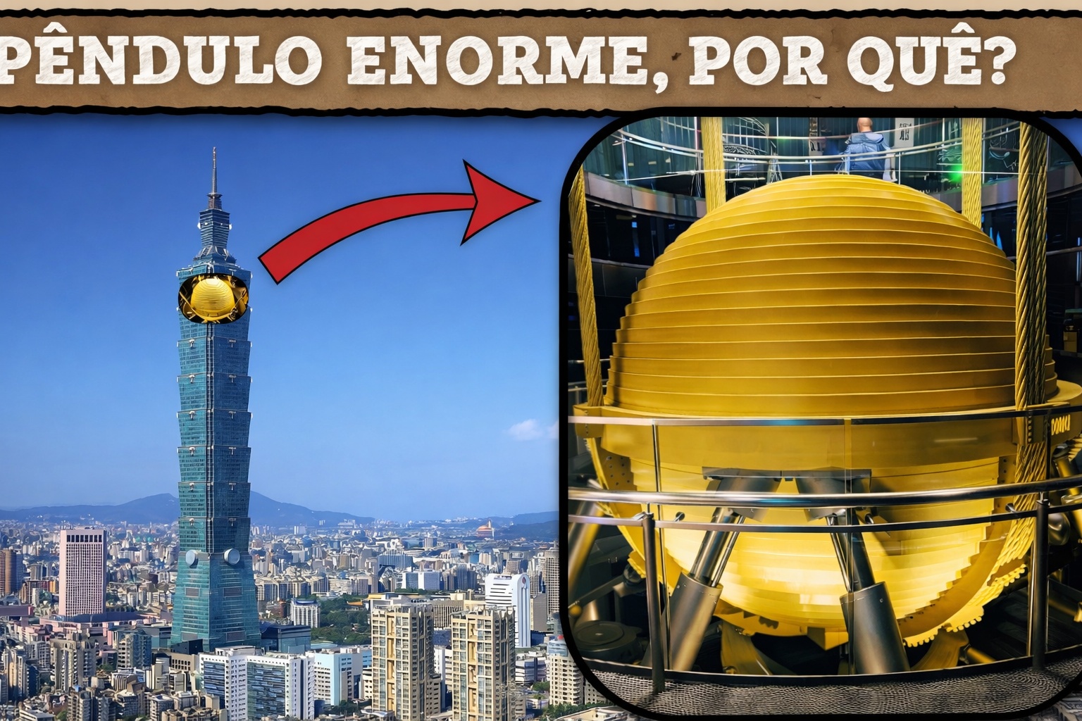 Para não balançar com ventos extremos, um arranha-céu asiático guarda um tanque com 12.000 toneladas de água no topo e usa física pura para sobreviver a tufões e terremotos