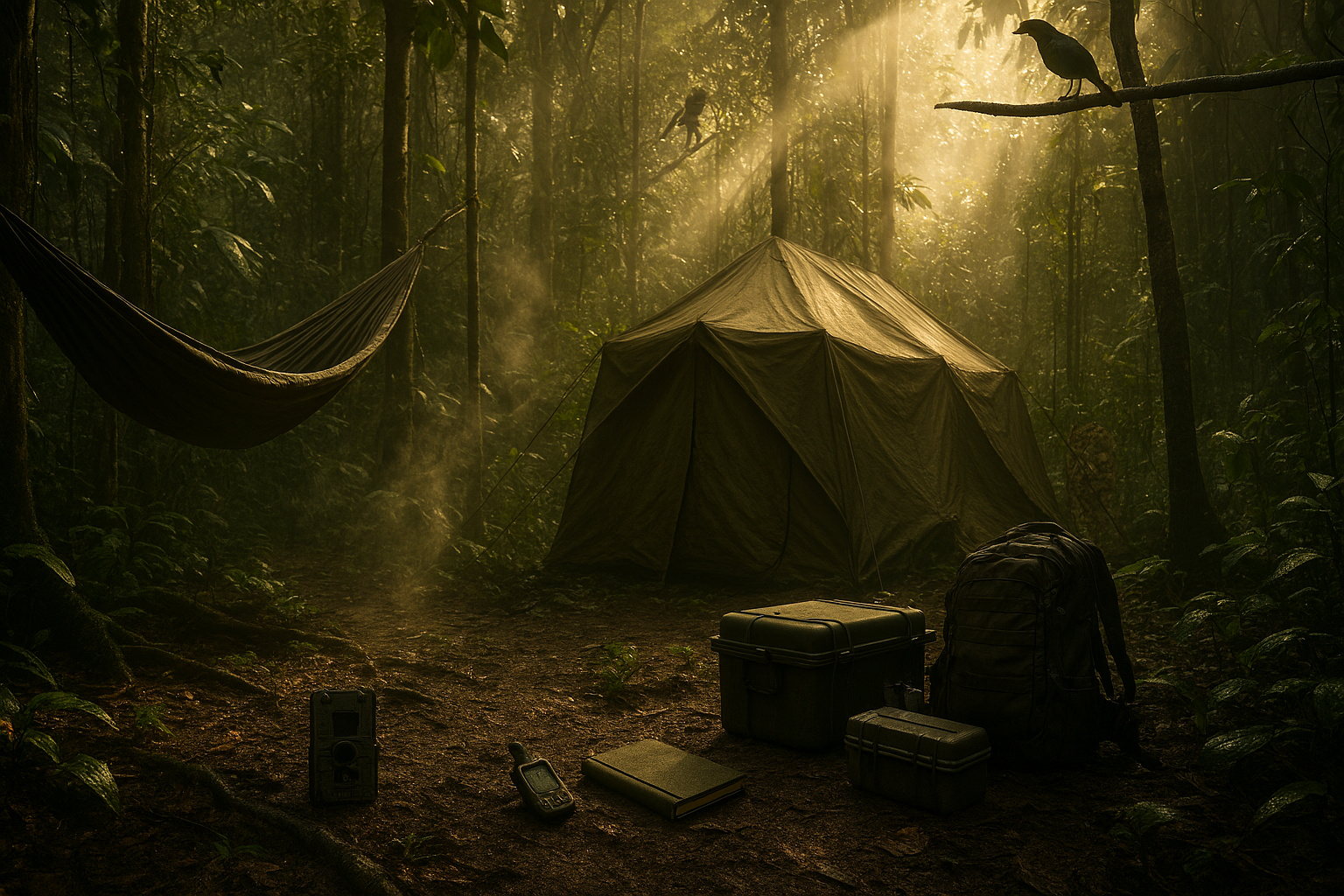 Cientistas passam semanas isolados no interior da Amazônia, monitoram biodiversidade sob calor extremo, registram encontros com onças, primatas e aves raras, e revelam um dos trabalhos de campo mais desafiadores da biologia tropical
