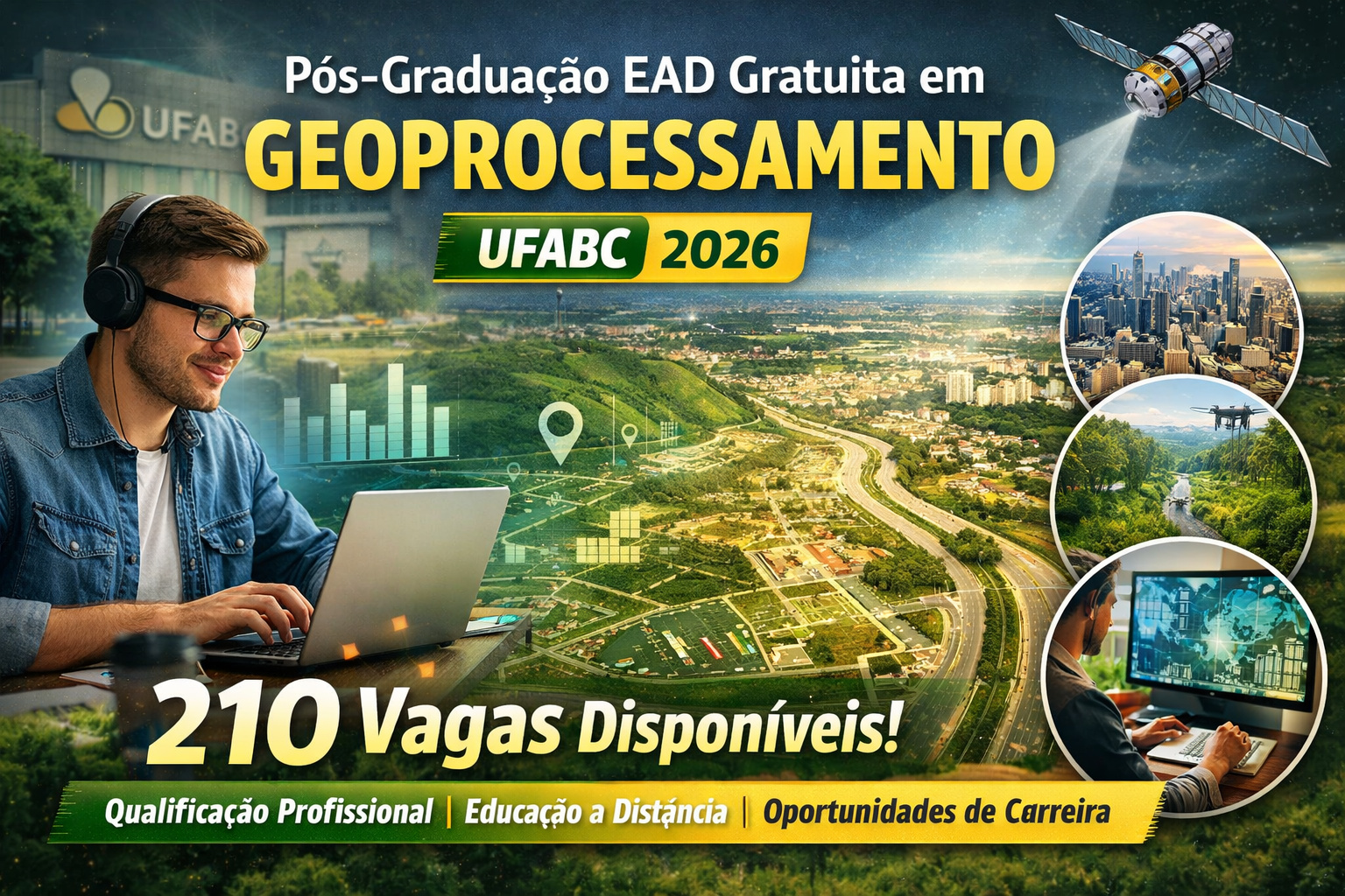 Geoprocessamento ganha nova formação pública EAD com início previsto para 2026