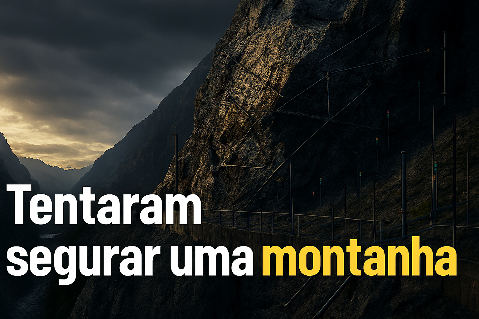 Após o maior deslizamento artificial da história, a Itália tentou “segurar” uma montanha inteira com milhões de metros de ancoragens subterrâneas, sensores geotécnicos 24 horas por dia e obras cravadas em rocha para conter um maciço que já havia se movido sozinho