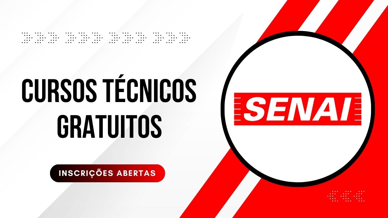 O SENAI abriu vagas para cursos técnicos gratuitos em São Luís, Caxias e Açailândia. Ao todo, são 110 vagas para pessoas de baixa renda.