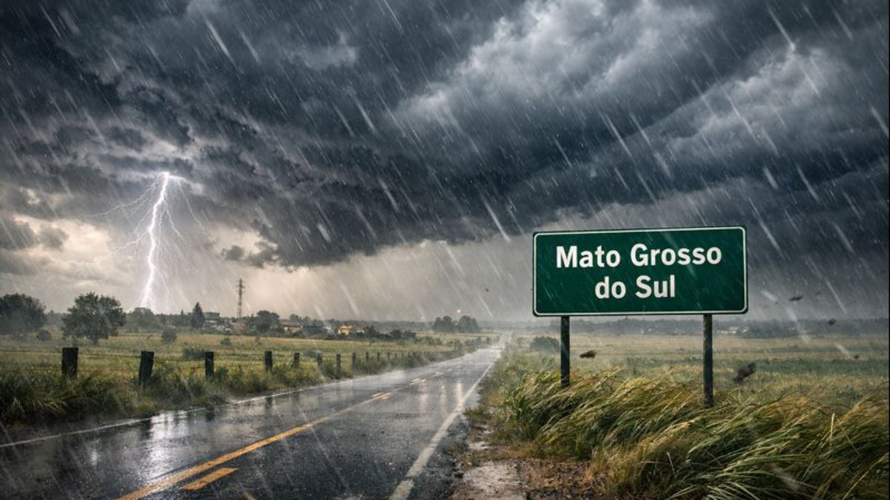 Chuvas em Mato Grosso do Sul se espalham neste domingo, mantendo o tempo instável e elevando o risco de temporais isolados.