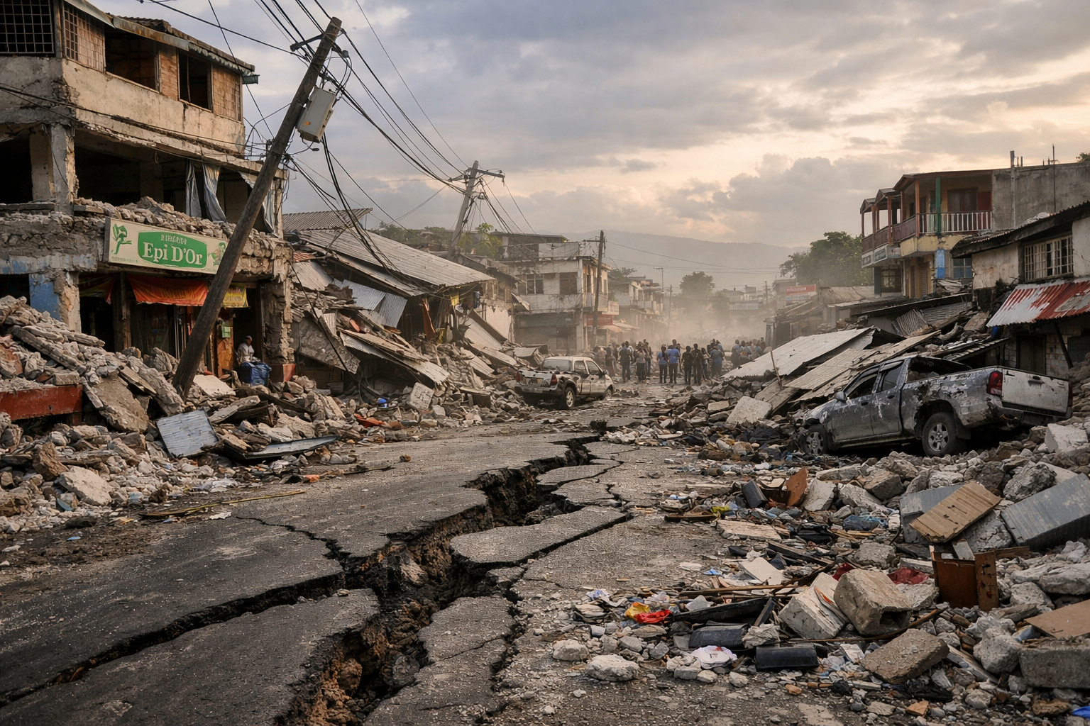 Falhas geológicas rasas no Haiti detectadas por satélite após grandes terremotos continuam se movendo lentamente.