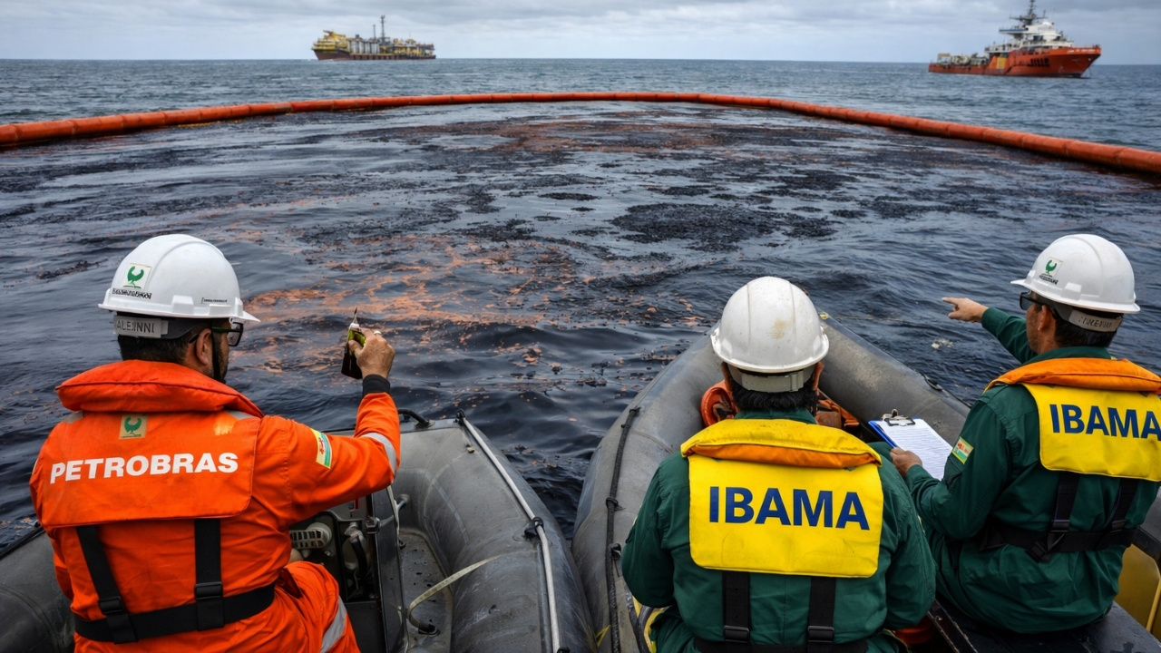 Busca por petróleo na Foz do Amazonas permanece suspensa após vazamento. Ibama, MPF e ANP analisam riscos ambientais e legalidade da licença da Petrobras.