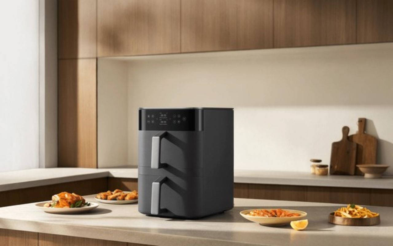 Nova air fryer inteligente da Xiaomi chega à Europa com 12 litros, design vertical, app dedicado e promessa de mais eficiência em cozinhas pequenas.