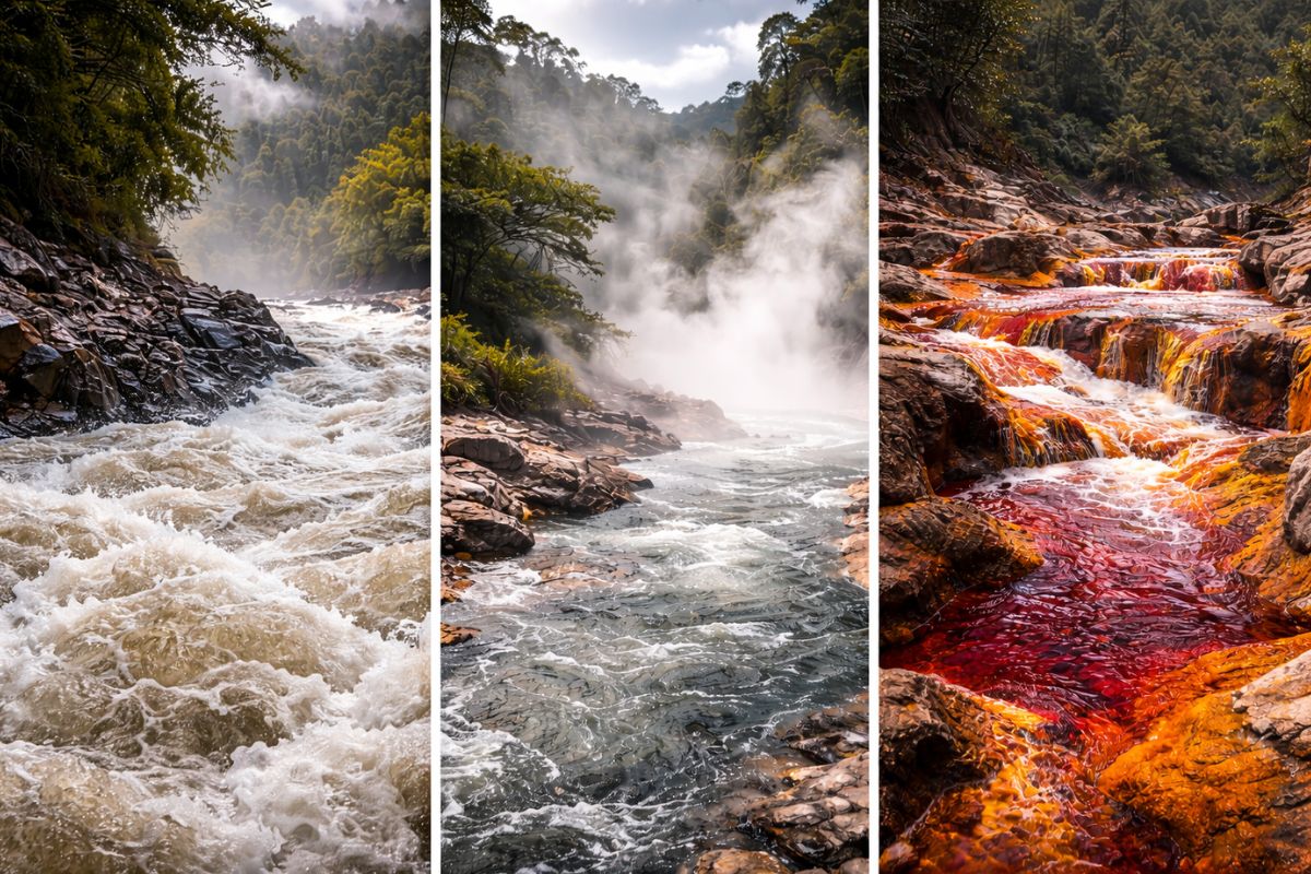 10 rios mais perigosos do mundo correntezas que engolem pessoas, água fervente a 100°C no Peru, pH 1,7 na Espanha e gigantes como Amazonas, Nilo e Yangtze (9)