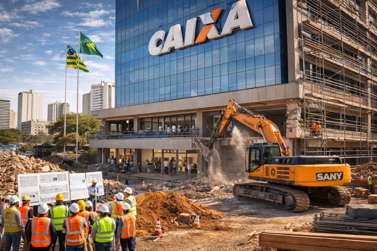 No centro de Goiânia, o prédio da Caixa comprado pelo governo de Goiás por R$ 101,6 milhões vai reunir 2.250 servidores e o Procon Goiás, com reforma até março de 2026 e meta de economizar R$ 25 milhões ao ano.