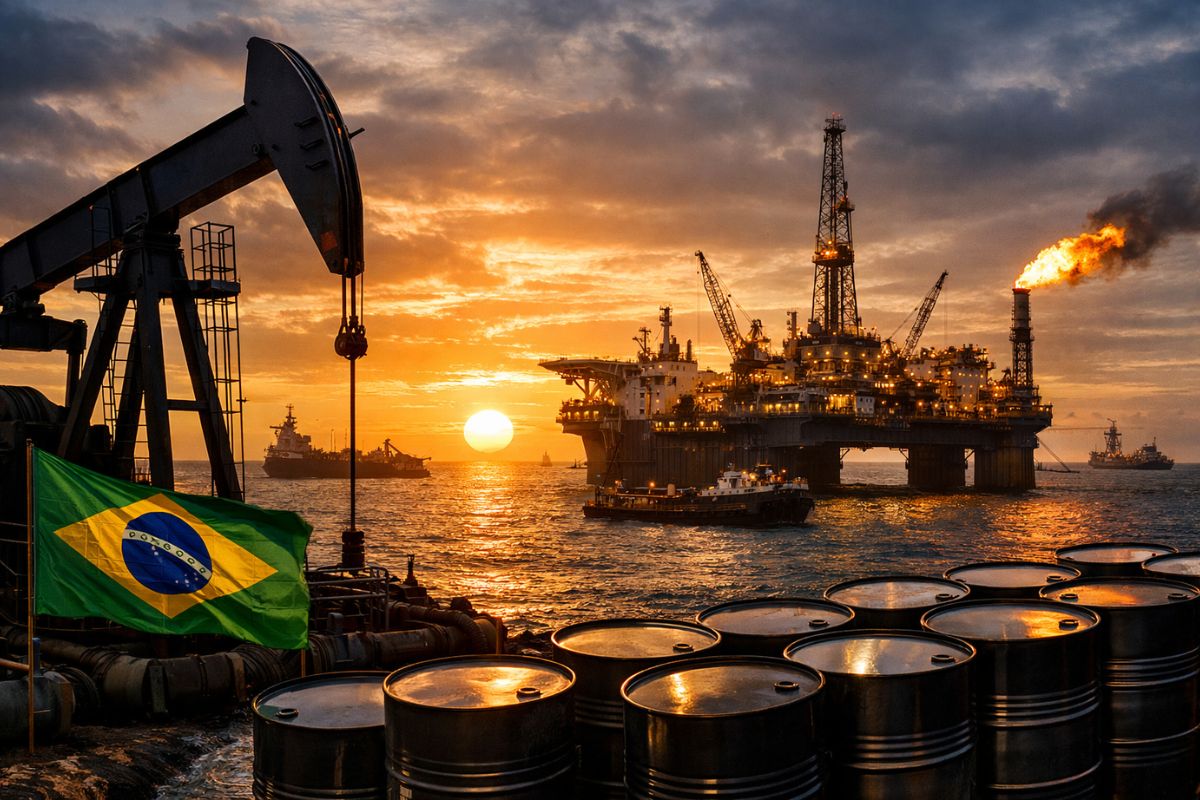Brasil acelera no petróleo com pré-sal forte, amplia produção e ganha peso global na disputa energética.