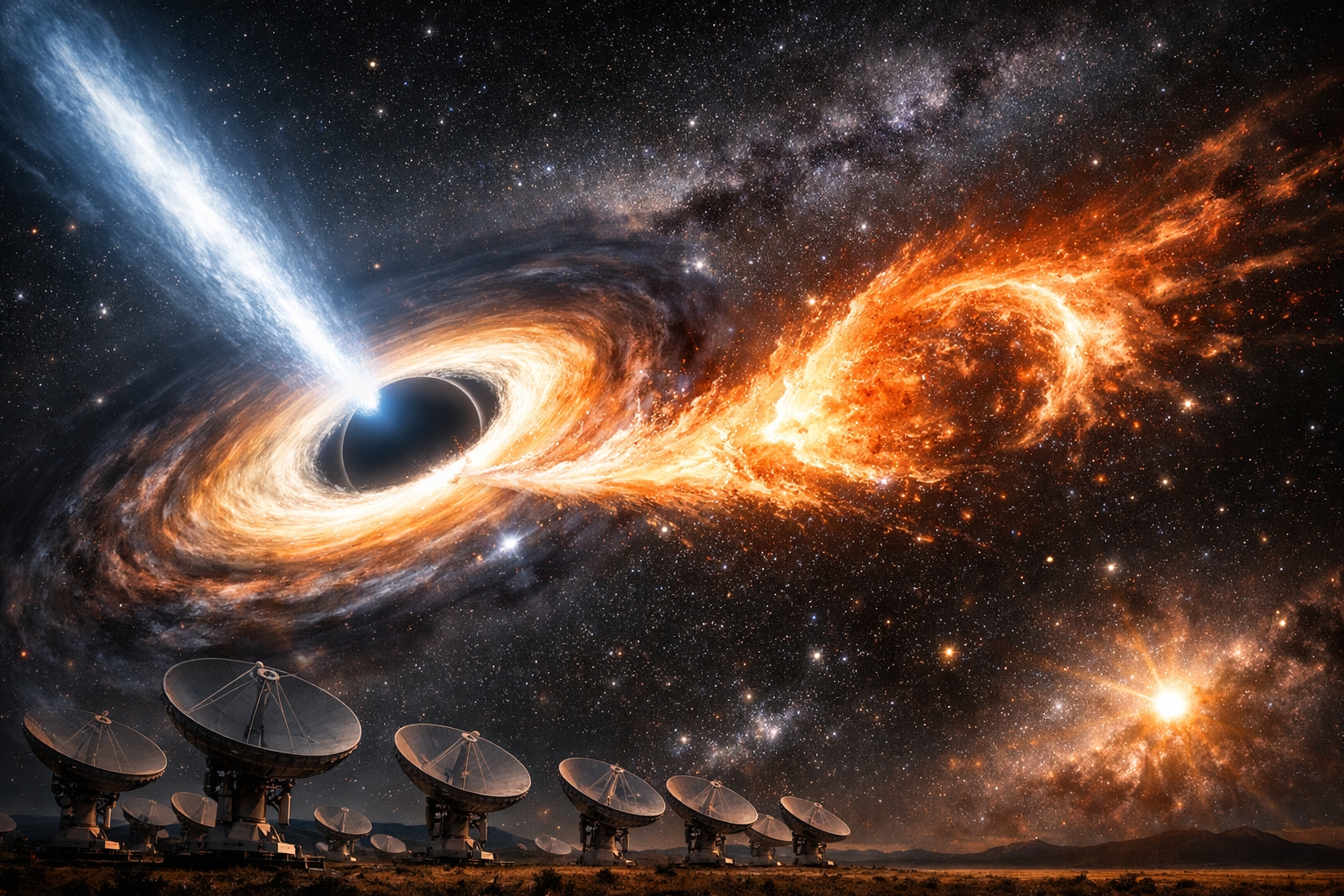 No Universo, uma equipe liderada por Yvette Cendes, acompanhou por mais de 2000 dias, o buraco negro AT2018hyz - 100 trilhões de vezes mais poderoso que a Estrela da Morte de Star Wars, para entender por que sua emissão de rádio aumentou 50 vezes e não para de crescer