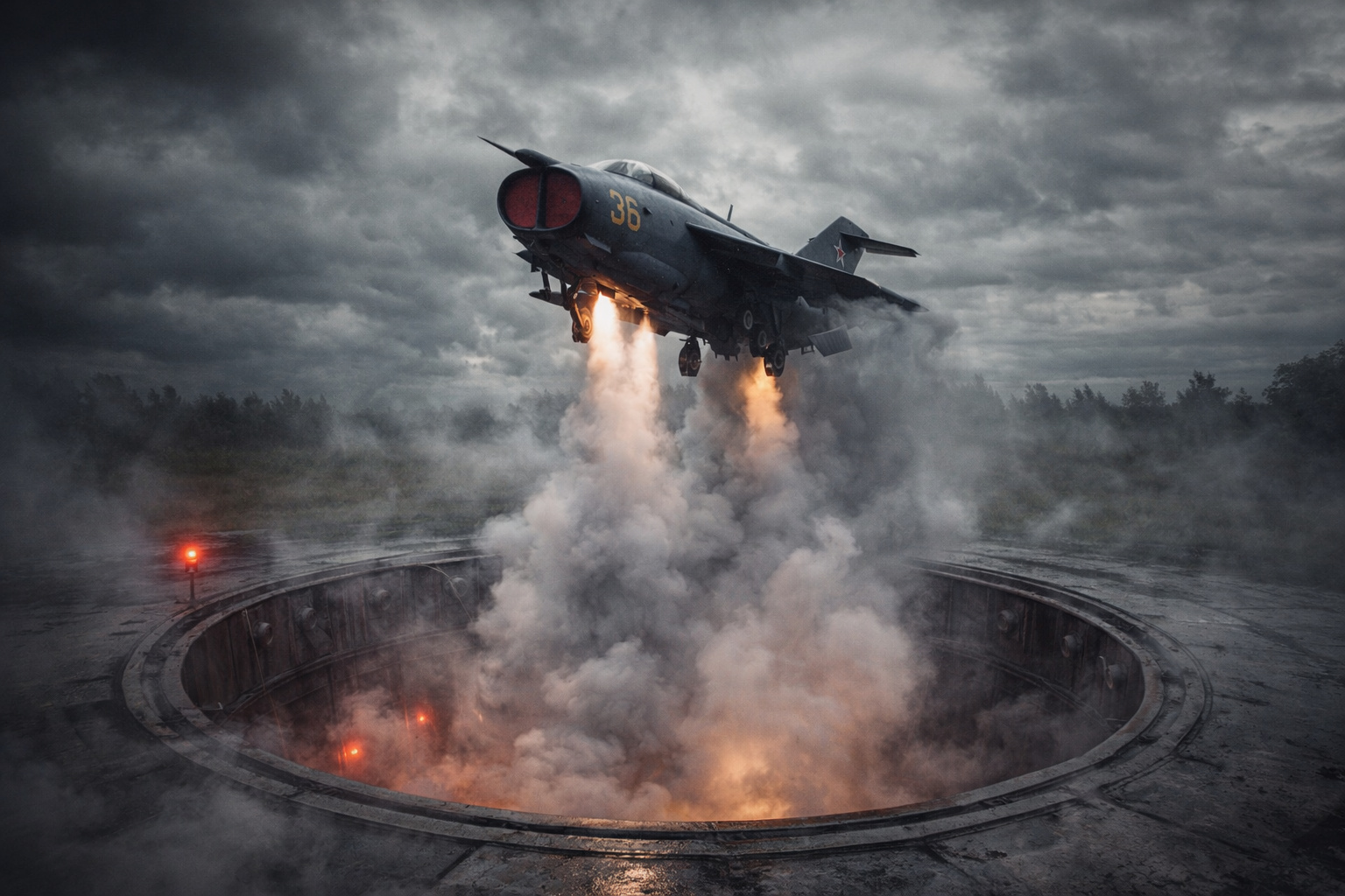 Escondido em silos subterrâneos e pensado para decolar verticalmente após um ataque nuclear, o caça soviético Yak-36M levou a lógica da guerra aérea ao extremo e revelou por que a ideia era inviável