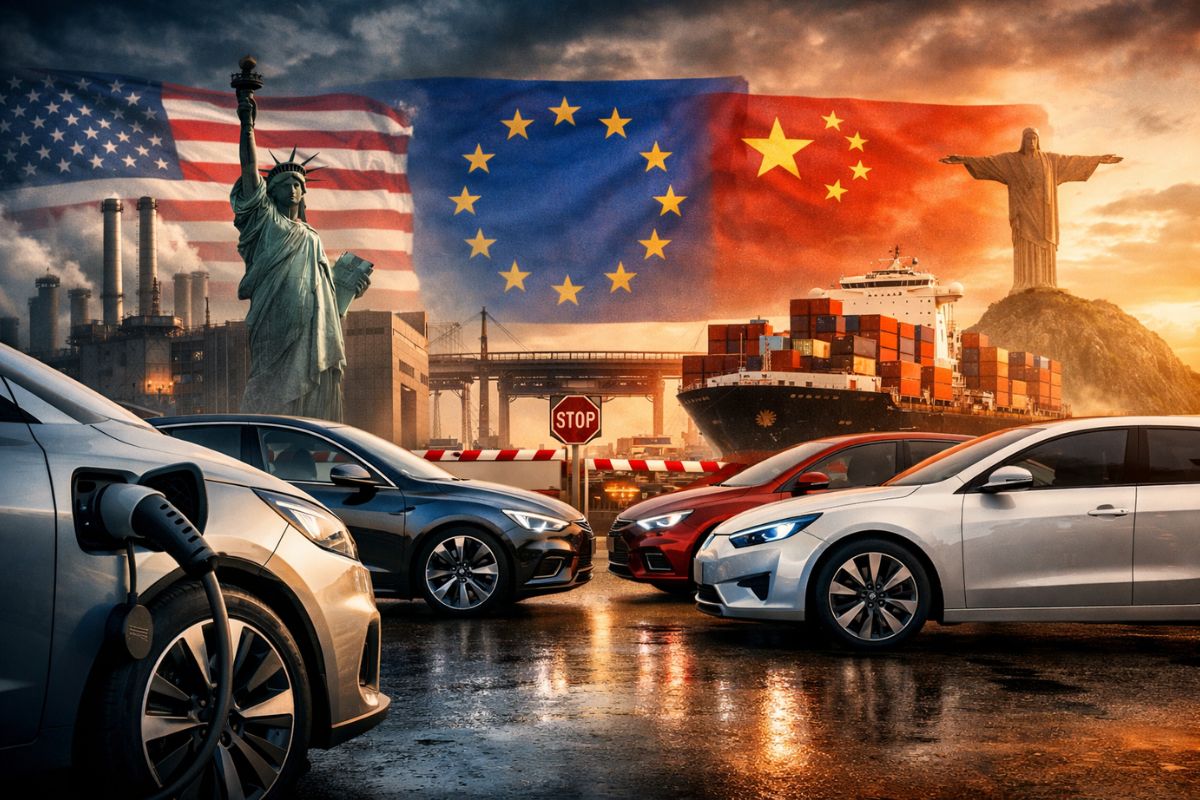 carro elétrico expõe disputa global: política industrial, tecnologia, escala e produção definem se o Brasil vai liderar empregos ou ampliar importações.